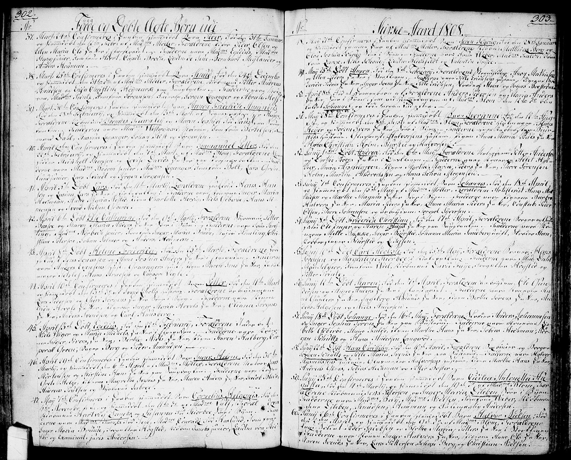 Halden prestekontor Kirkebøker, SAO/A-10909/F/Fa/L0002: Parish register (official) no. I 2, 1792-1812, p. 302-303