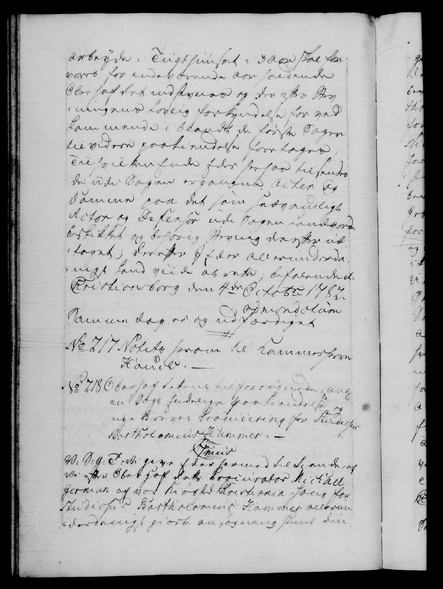 Danske Kanselli 1572-1799, RA/EA-3023/F/Fc/Fca/Fcab/L0043: Norske tegnelser, 1782-1786, p. 119b