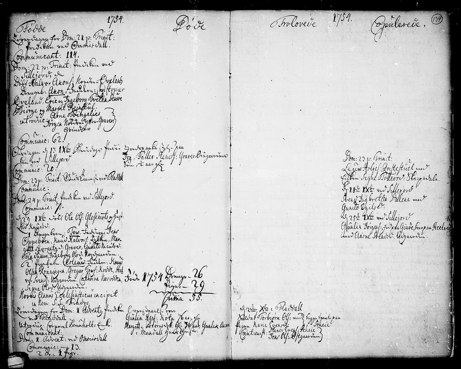 Seljord kirkebøker, SAKO/A-20/F/Fa/L0006: Parish register (official) no. I 6, 1744-1755, p. 134