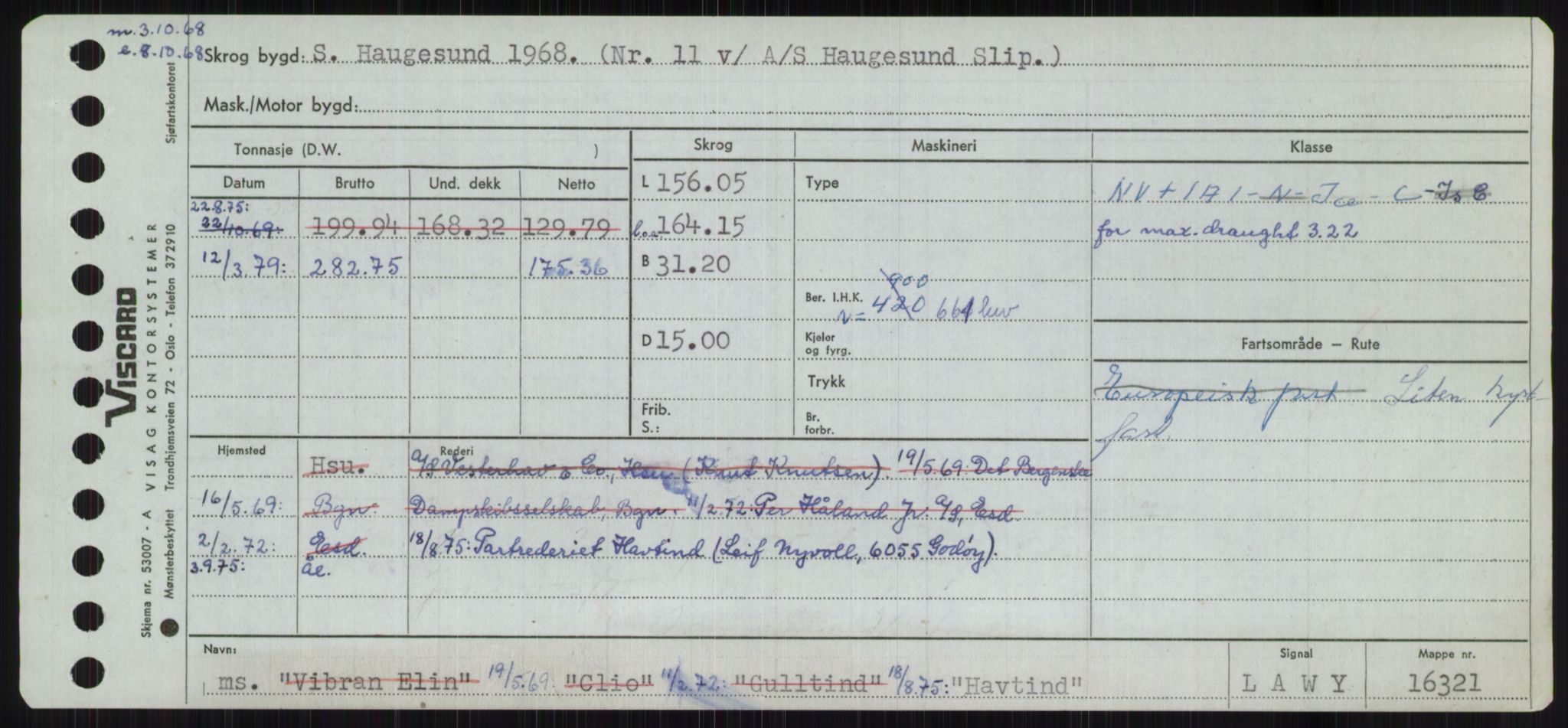 Sjøfartsdirektoratet med forløpere, Skipsmålingen, RA/S-1627/H/Ha/L0002/0002: Fartøy, Eik-Hill / Fartøy, G-Hill, p. 713