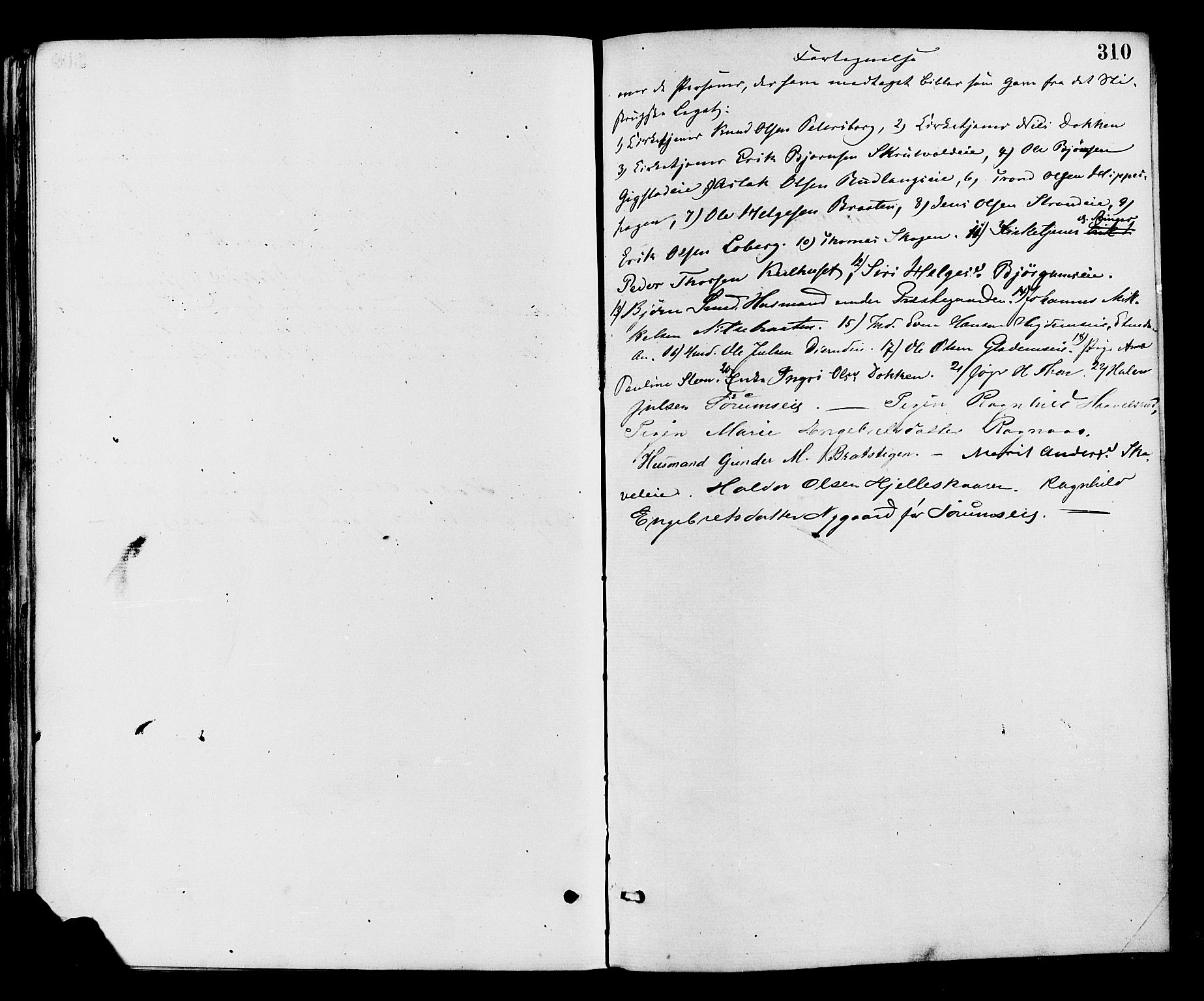 Nord-Aurdal prestekontor, AV/SAH-PREST-132/H/Ha/Haa/L0009: Parish register (official) no. 9, 1876-1882, p. 310