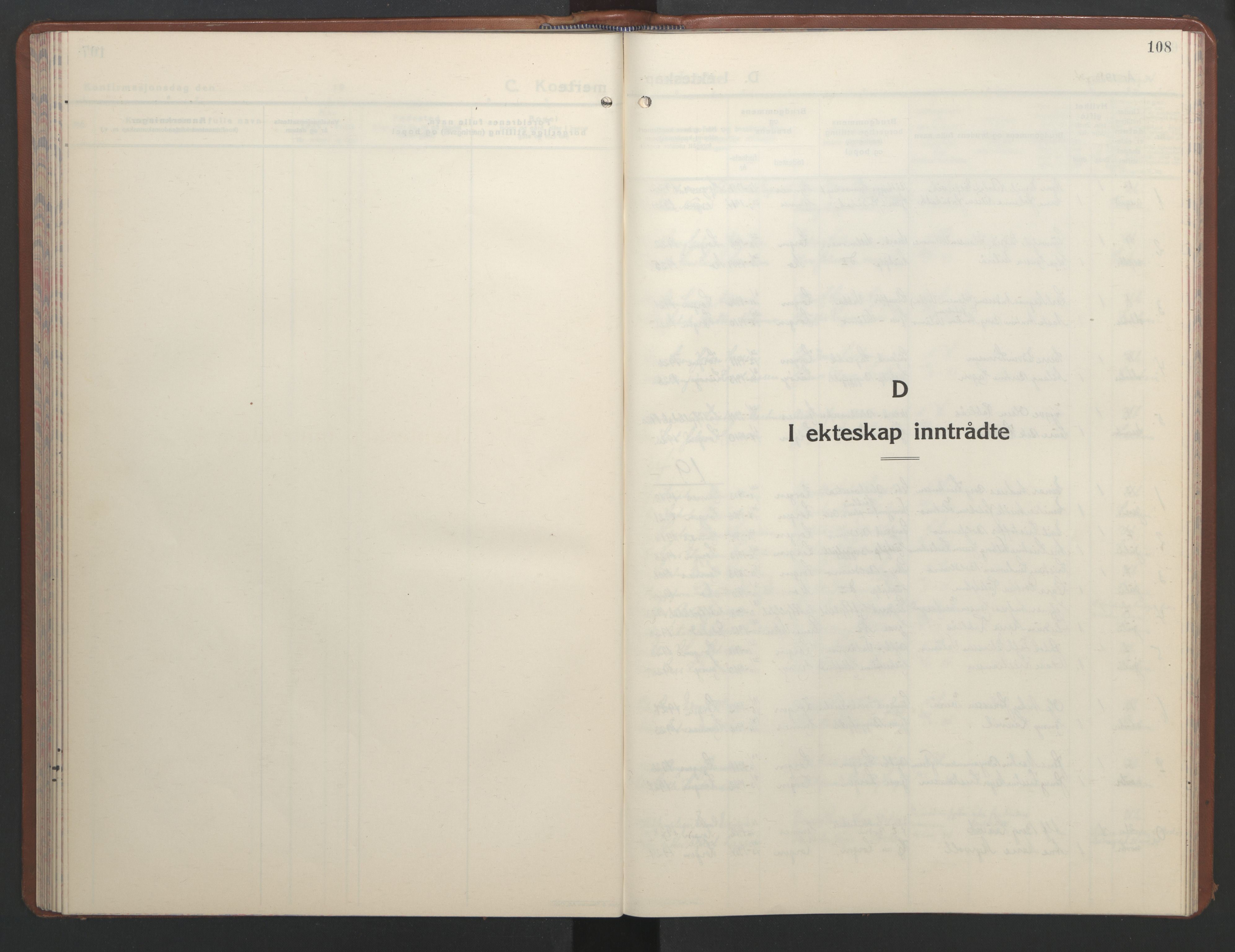 Ministerialprotokoller, klokkerbøker og fødselsregistre - Nordland, AV/SAT-A-1459/826/L0385: Parish register (copy) no. 826C05, 1933-1951, p. 108