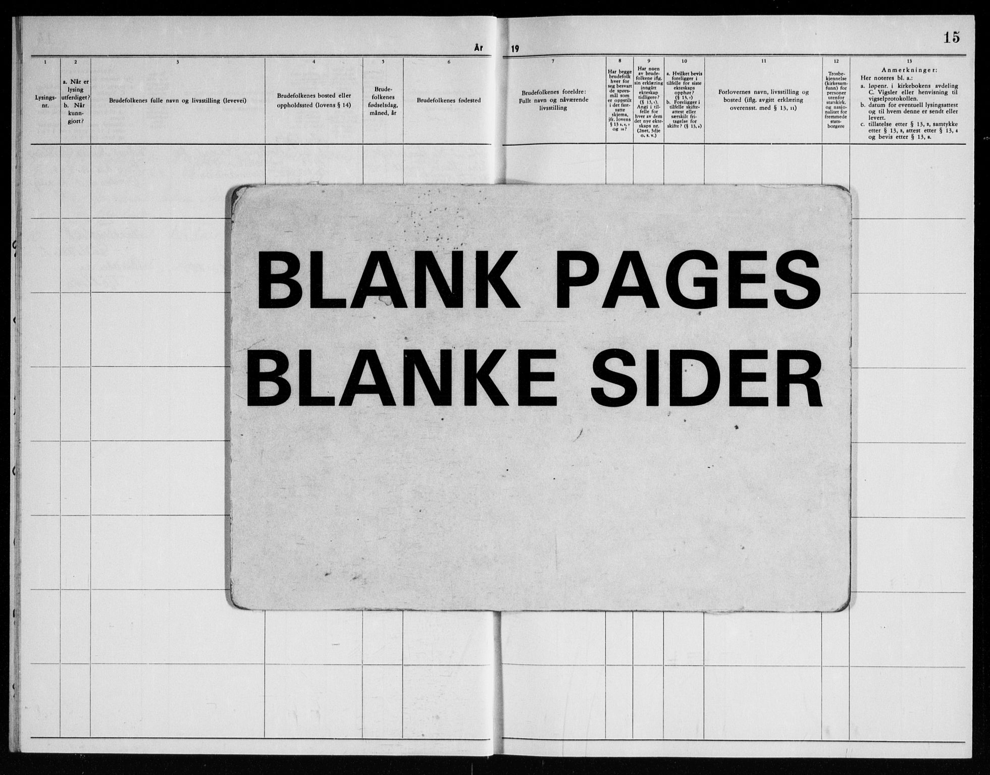 Andebu kirkebøker, AV/SAKO-A-336/H/Ha/L0002: Banns register no. 2, 1965-1969, p. 15