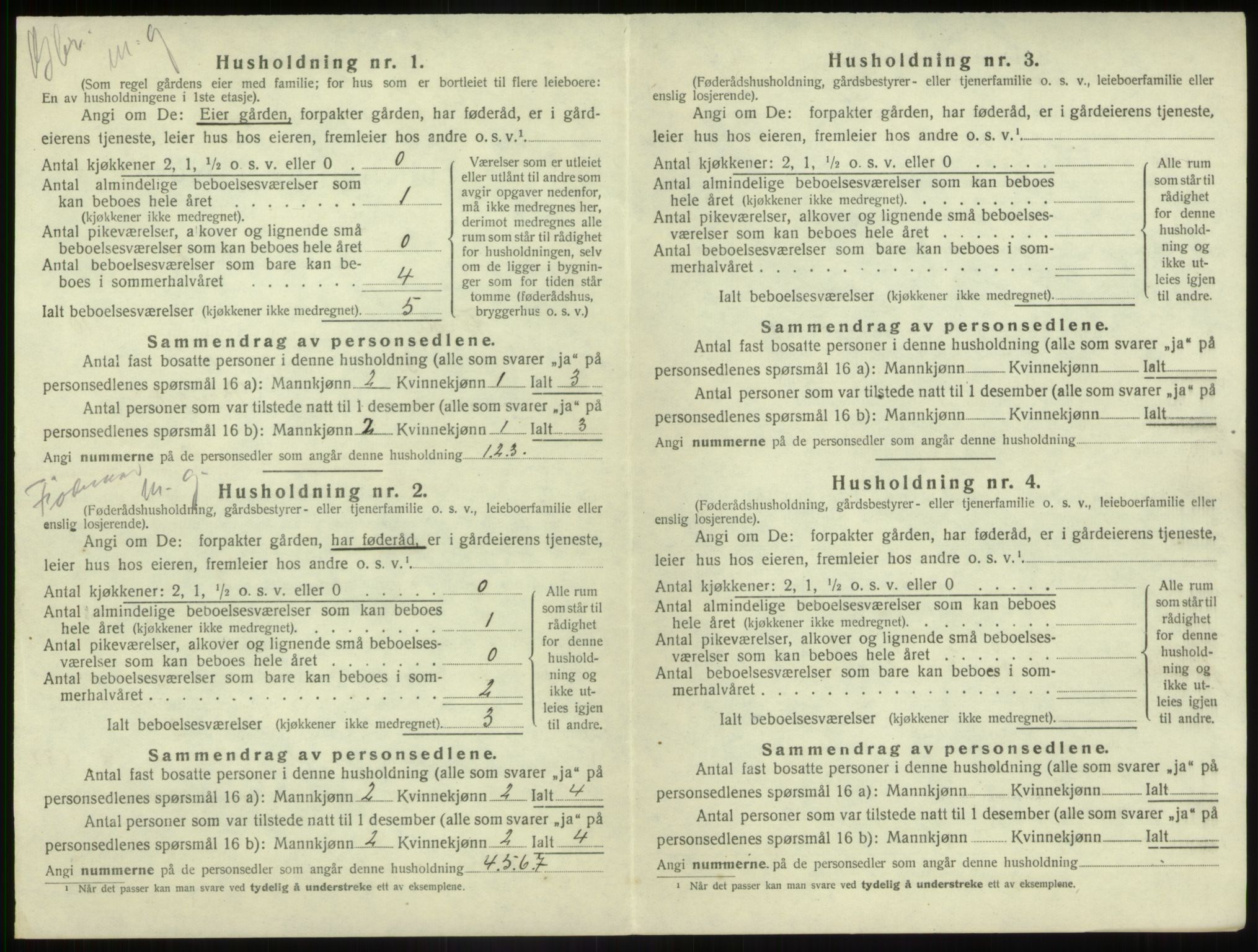 SAB, 1920 census for Førde, 1920, p. 535