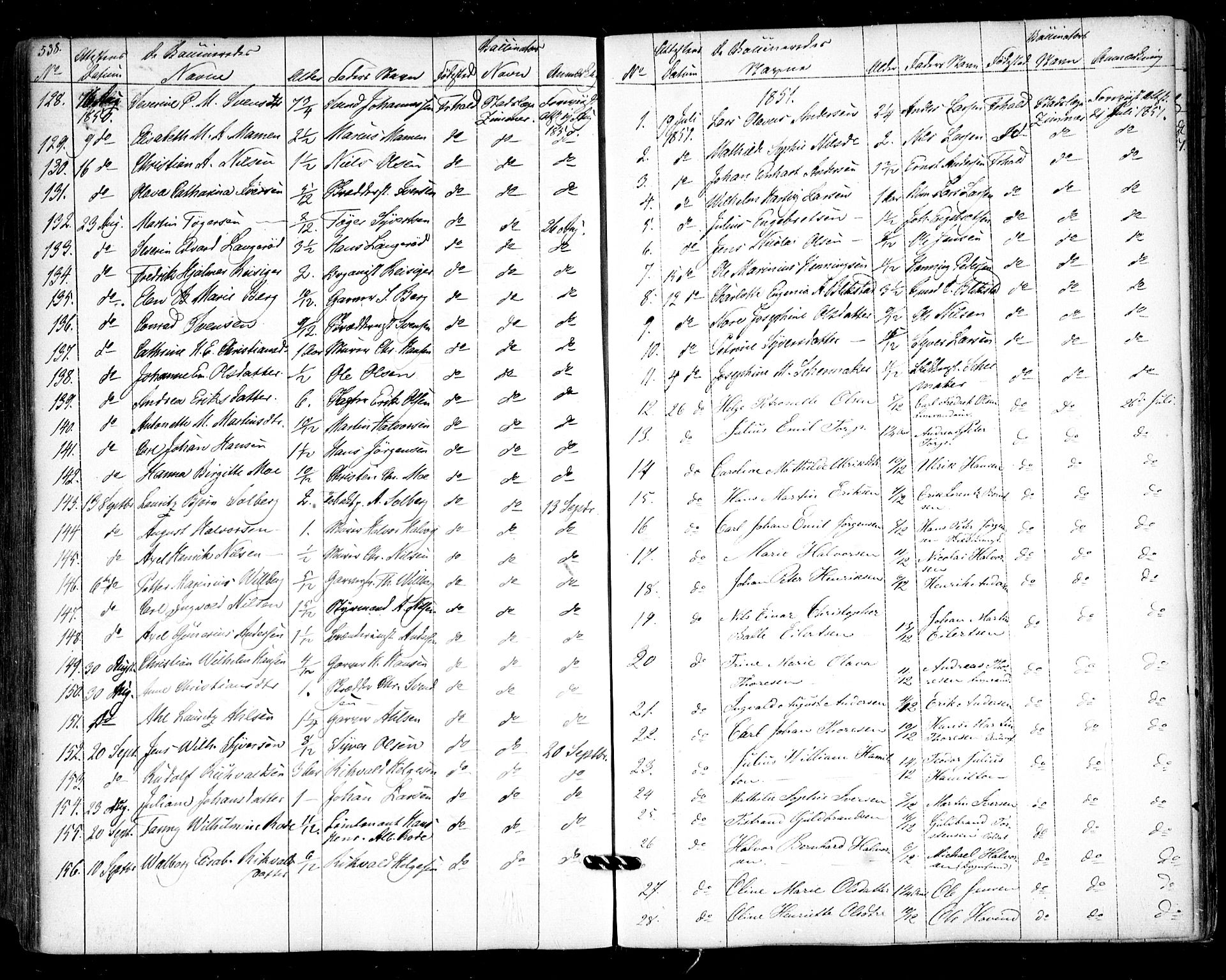 Halden prestekontor Kirkebøker, AV/SAO-A-10909/F/Fa/L0006: Parish register (official) no. I 6, 1845-1856, p. 538