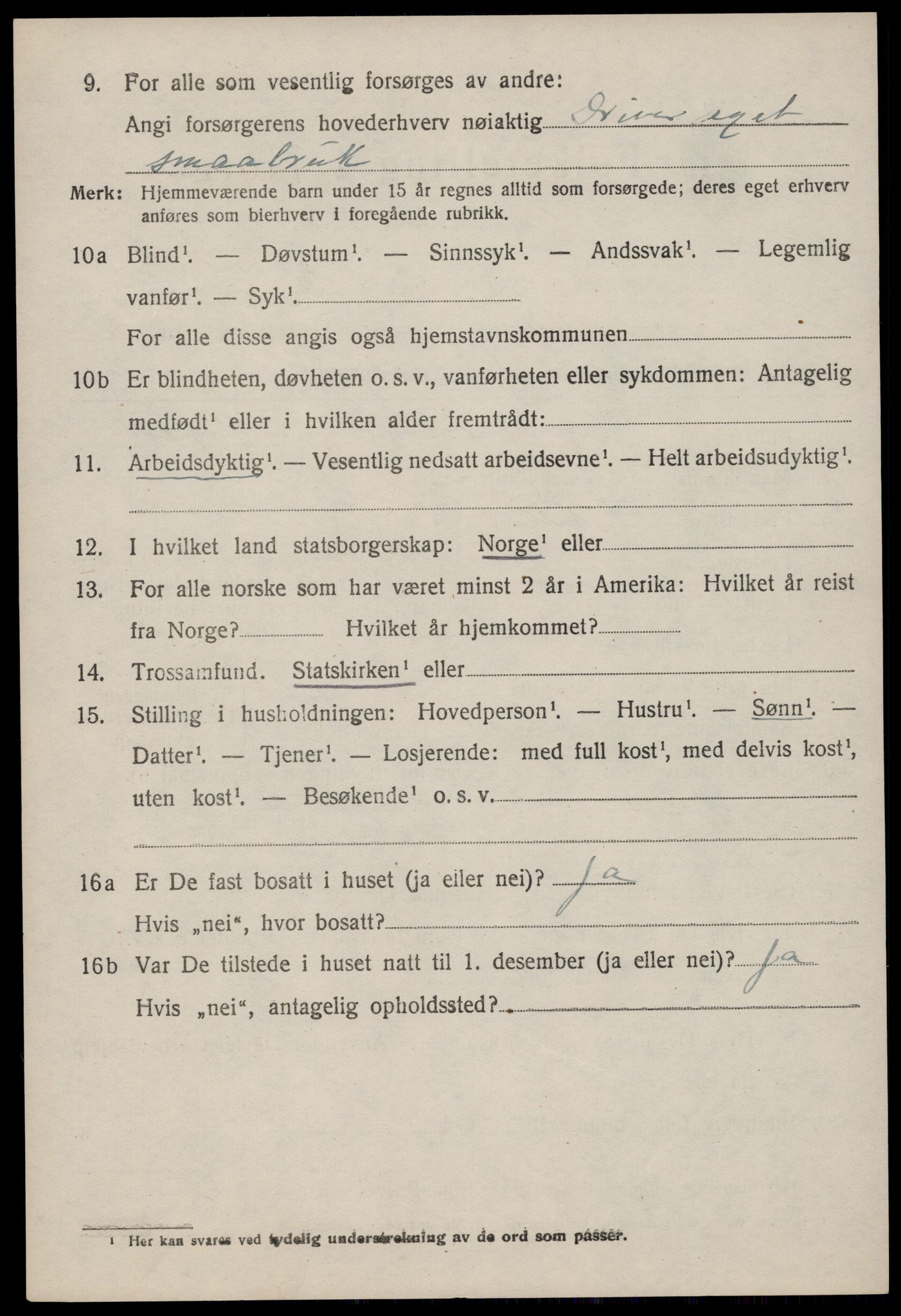 SAKO, 1920 census for Vinje, 1920, p. 2202