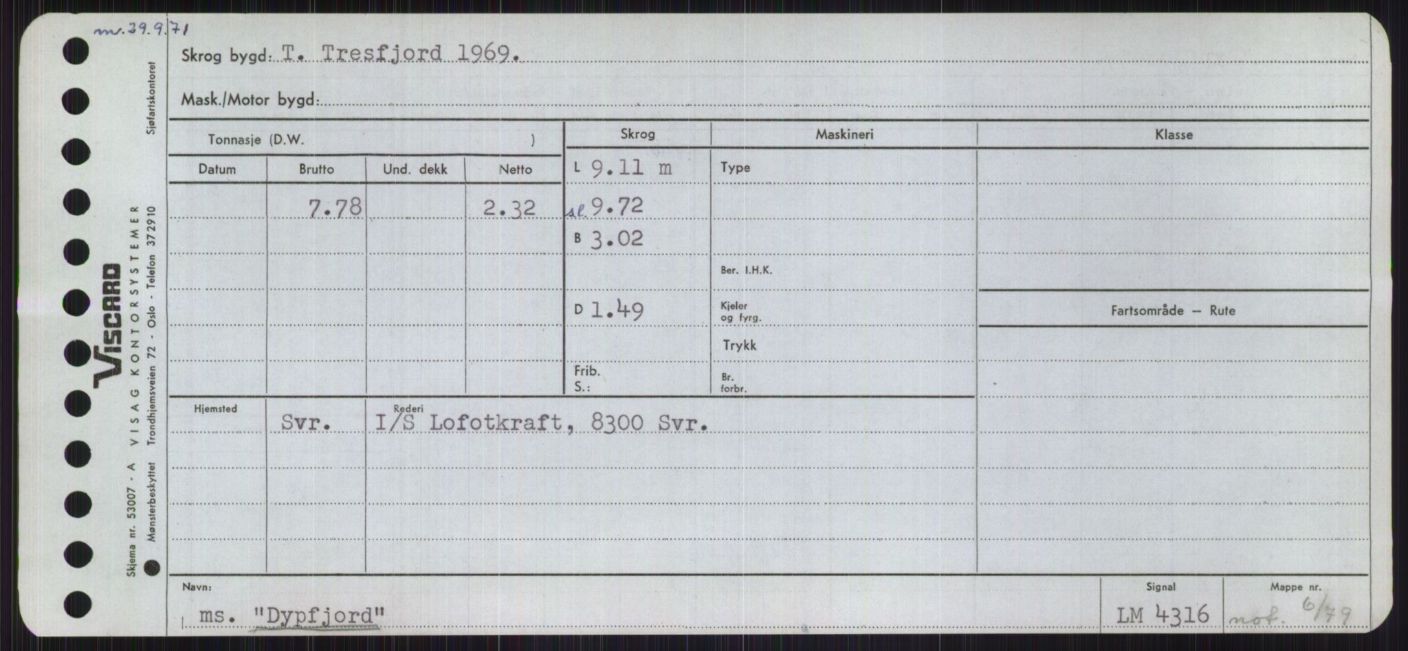 Sjøfartsdirektoratet med forløpere, Skipsmålingen, RA/S-1627/H/Ha/L0001/0002: Fartøy, A-Eig / Fartøy Bjør-Eig, p. 913