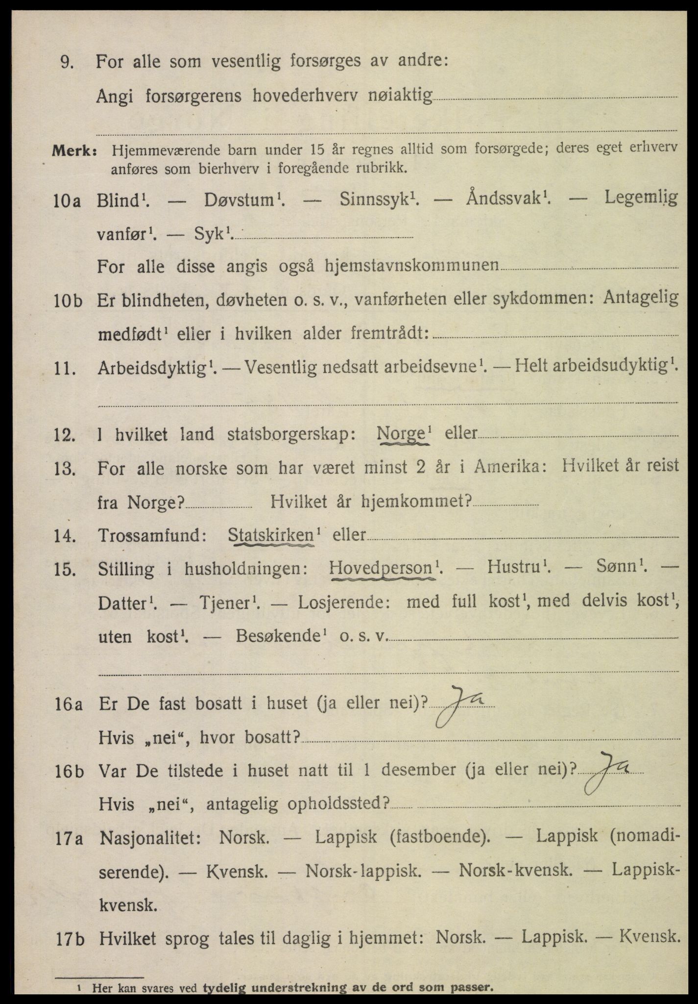 SAT, 1920 census for Otterøy, 1920, p. 1922