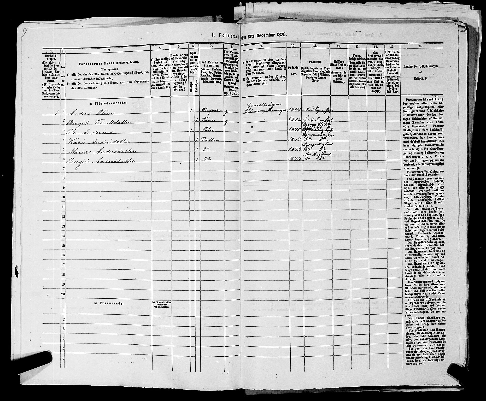 SAKO, 1875 census for 0616P Nes, 1875, p. 472