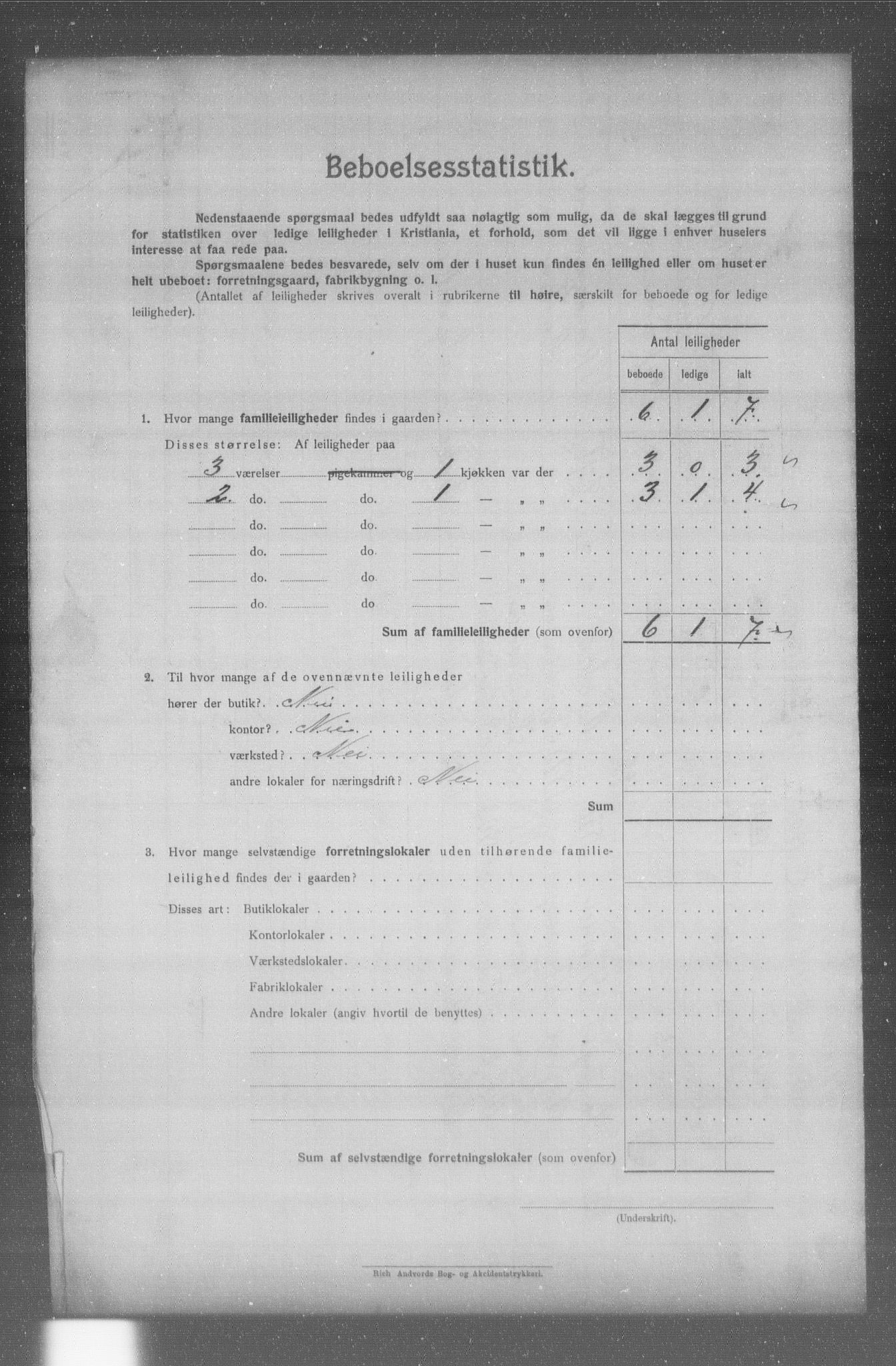 OBA, Municipal Census 1904 for Kristiania, 1904, p. 7391