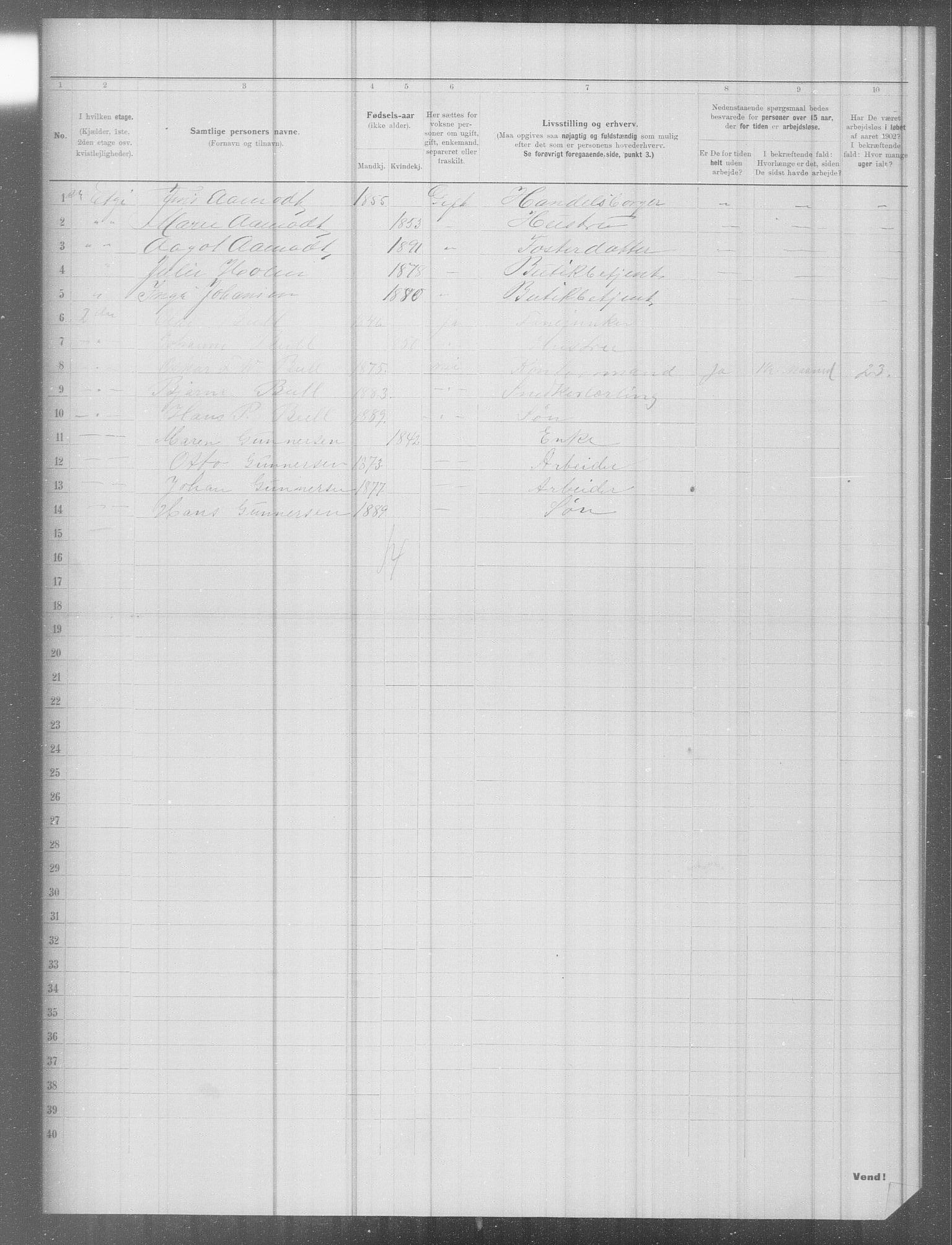 OBA, Municipal Census 1902 for Kristiania, 1902, p. 6997