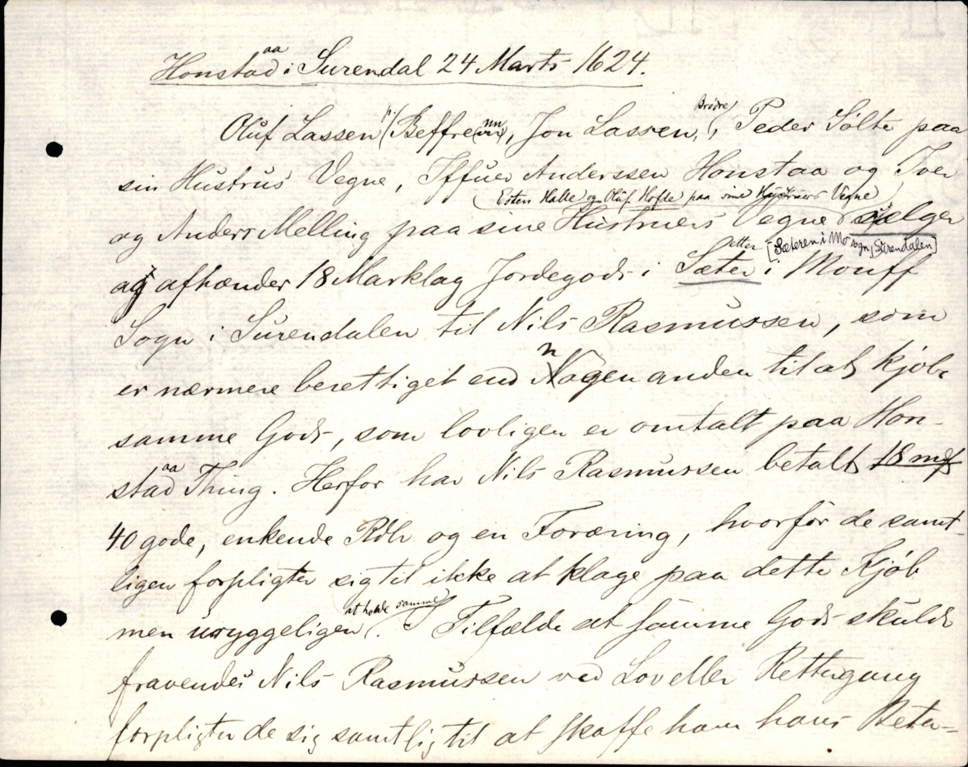 Riksarkivets diplomsamling, AV/RA-EA-5965/F35/F35d/L0003: Innlånte diplomer, seddelregister, 1621-1642, p. 85