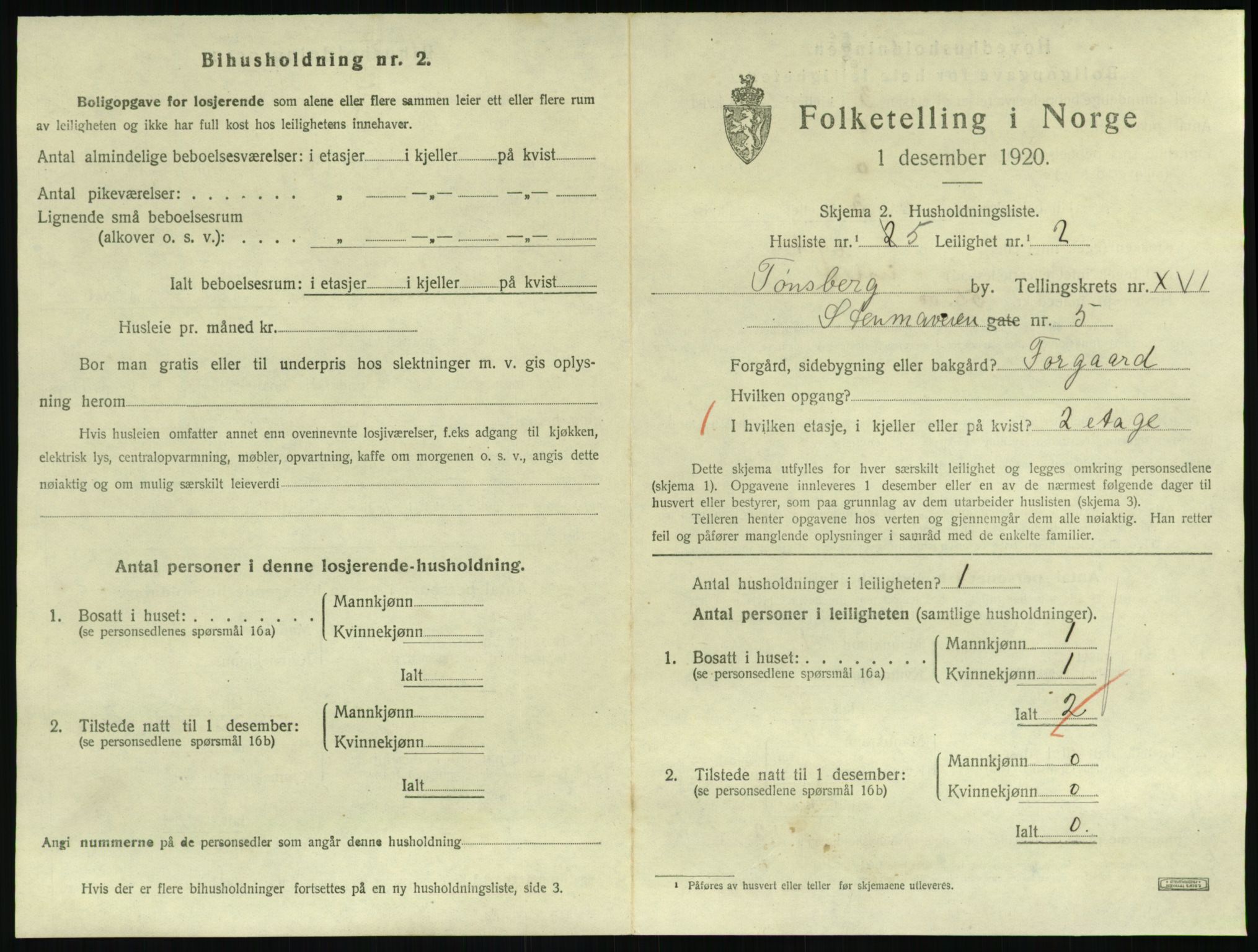 SAKO, 1920 census for Tønsberg, 1920, p. 6317