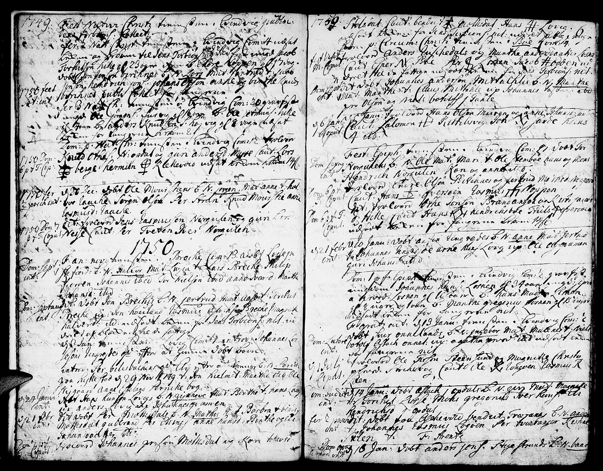 Gulen sokneprestembete, AV/SAB-A-80201/H/Haa/Haaa/L0012: Parish register (official) no. A 12, 1749-1776, p. 6