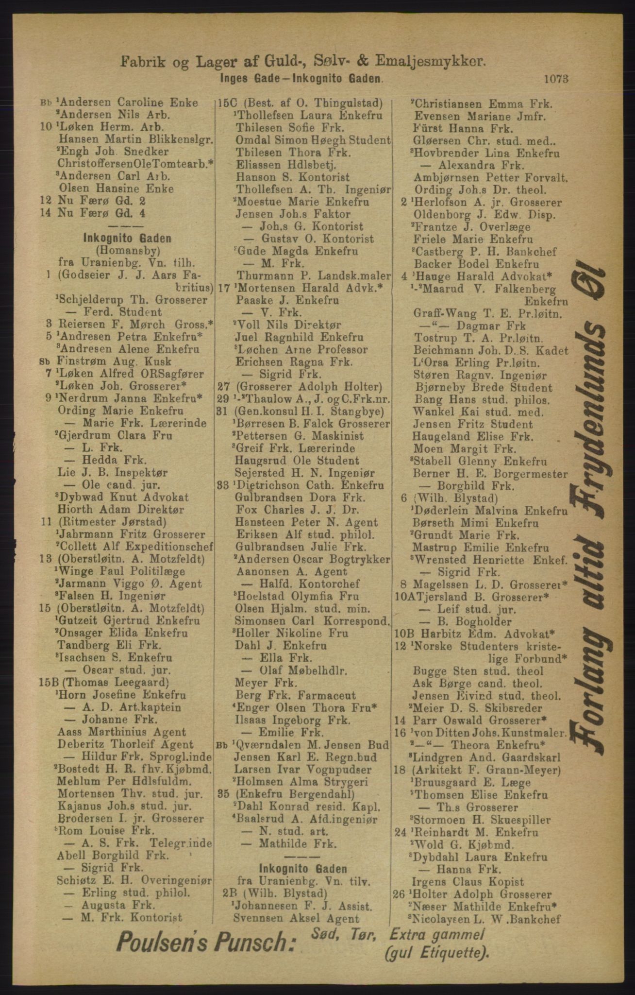 Kristiania/Oslo adressebok, PUBL/-, 1906, p. 1073