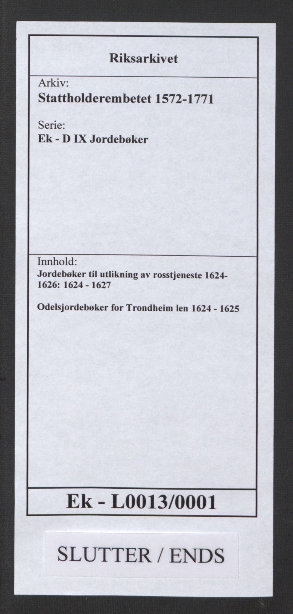 Stattholderembetet 1572-1771, AV/RA-EA-2870/Ek/L0013/0001: Jordebøker til utlikning av rosstjeneste 1624-1626: / Odelsjordebøker for Trondheim len, 1624-1625, p. 149