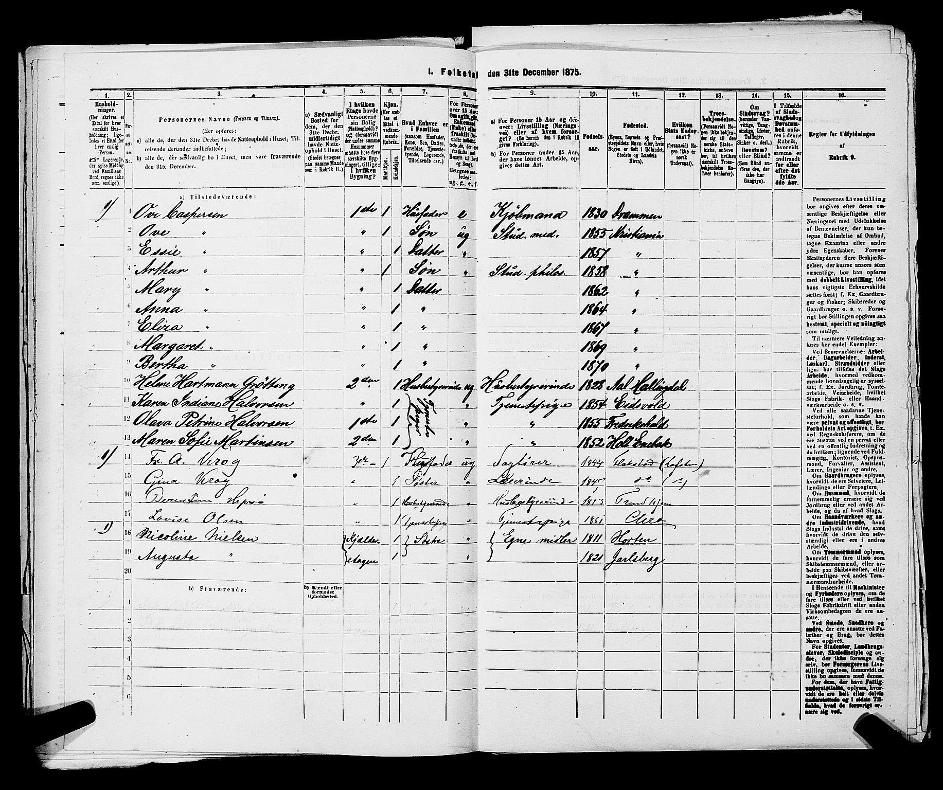 RA, 1875 census for 0301 Kristiania, 1875, p. 3835