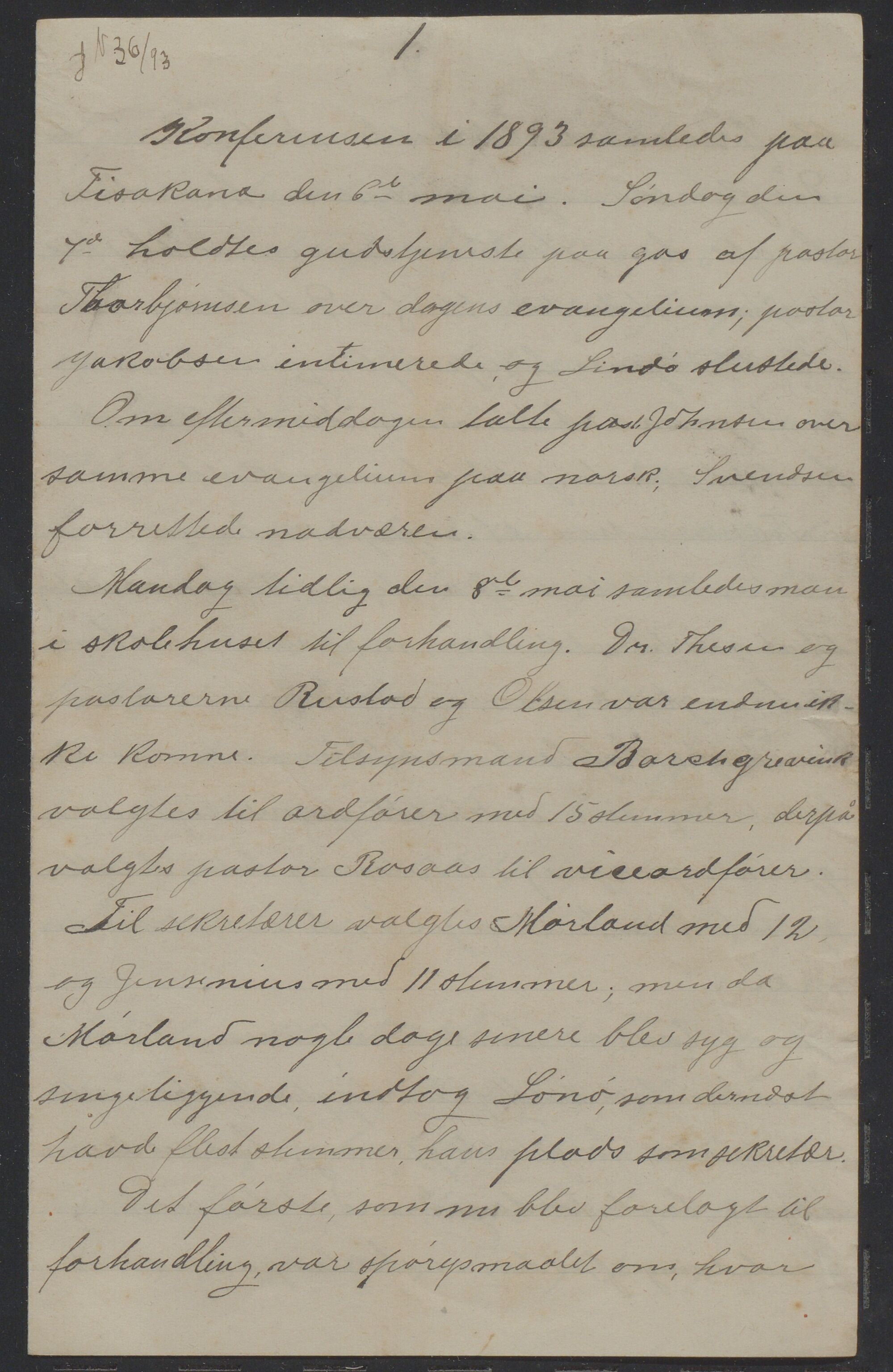 Det Norske Misjonsselskap - hovedadministrasjonen, VID/MA-A-1045/D/Da/Daa/L0039/0007: Konferansereferat og årsberetninger / Konferansereferat fra Madagaskar Innland., 1893