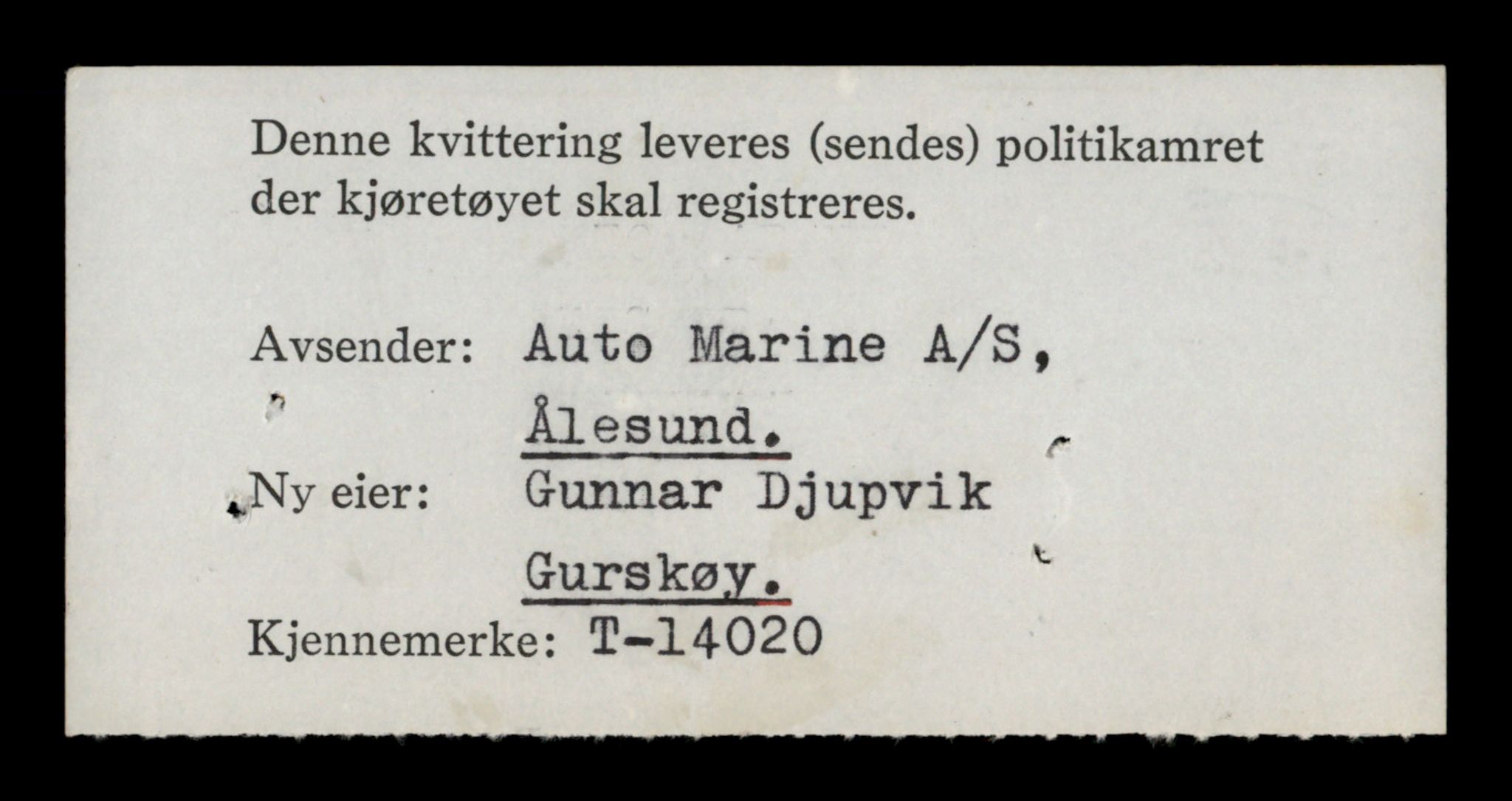 Møre og Romsdal vegkontor - Ålesund trafikkstasjon, AV/SAT-A-4099/F/Fe/L0042: Registreringskort for kjøretøy T 13906 - T 14079, 1927-1998, p. 1720