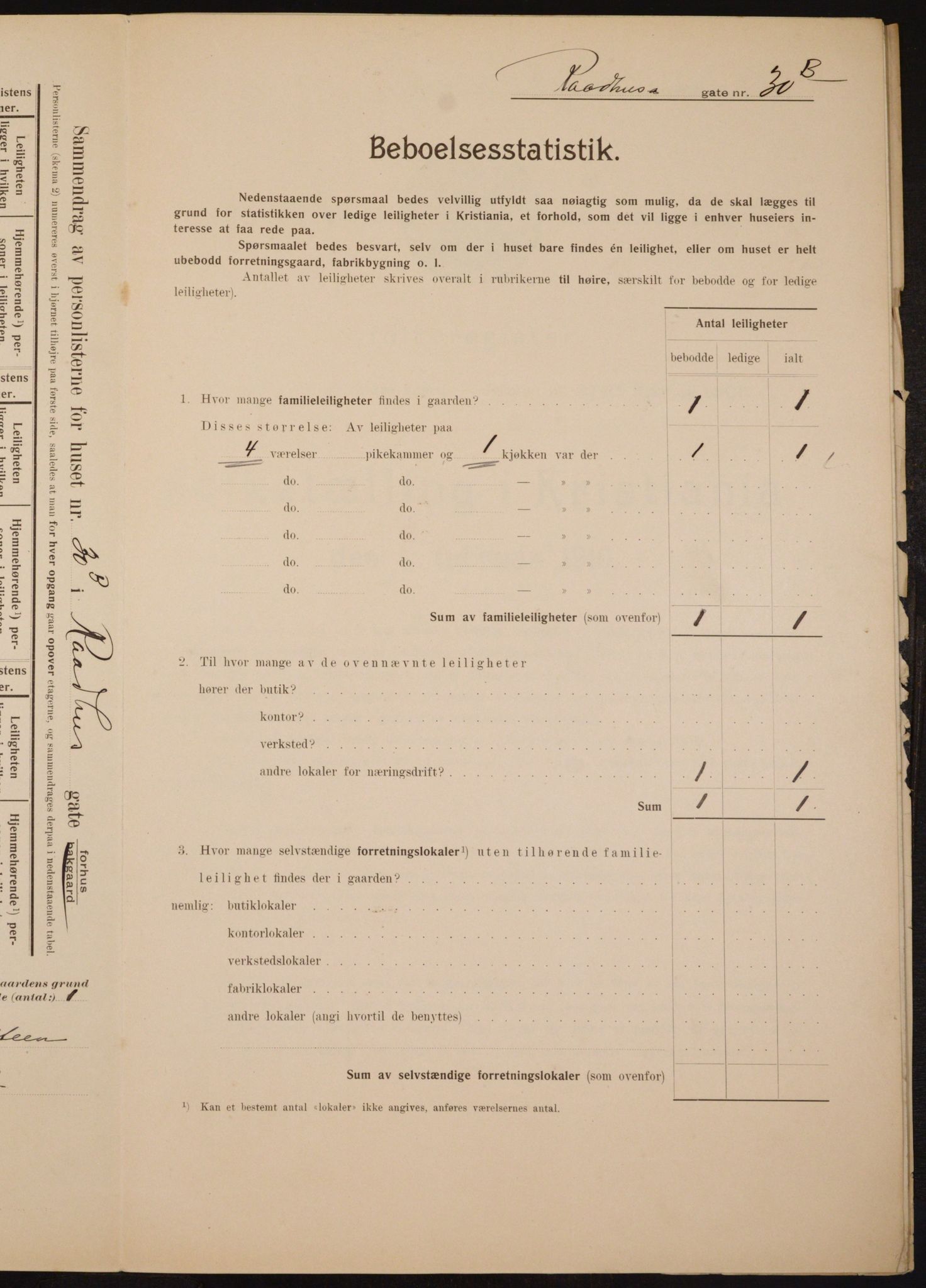 OBA, Municipal Census 1910 for Kristiania, 1910, p. 82686