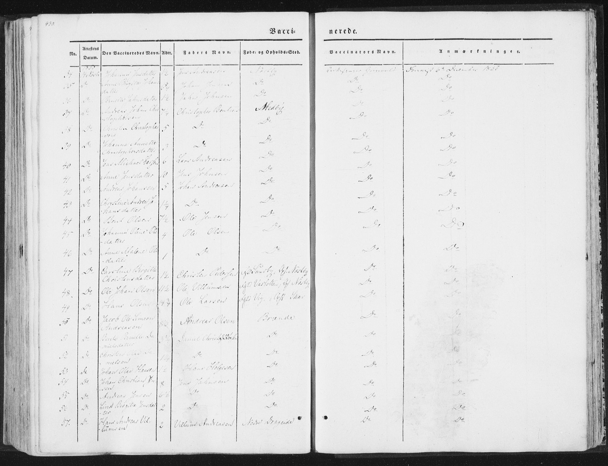Ministerialprotokoller, klokkerbøker og fødselsregistre - Nordland, SAT/A-1459/847/L0667: Parish register (official) no. 847A07, 1842-1871, p. 430