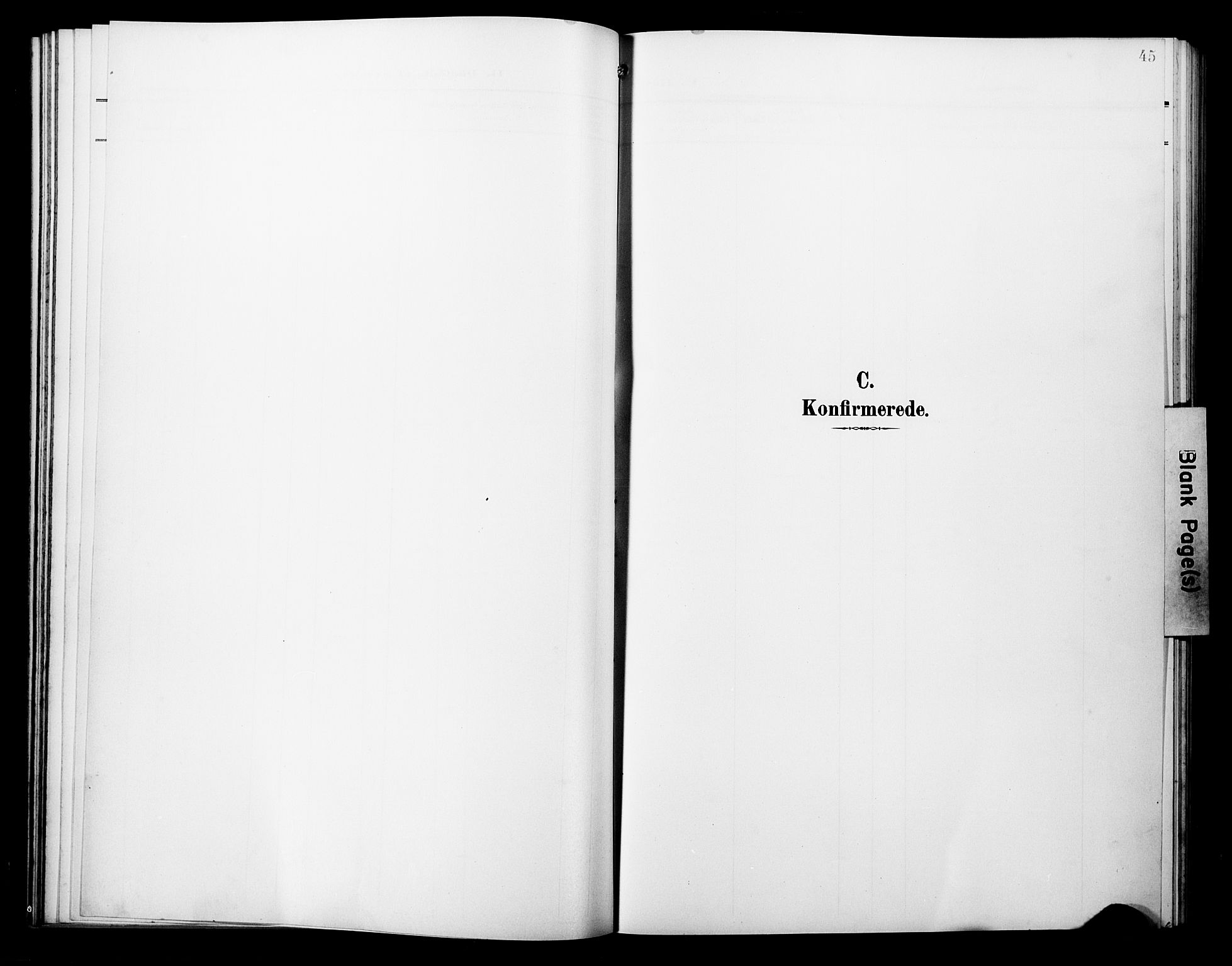 Arkivreferanse mangler*, SAB/-: Parish register (official) no. A 1, 1907-1928, p. 45