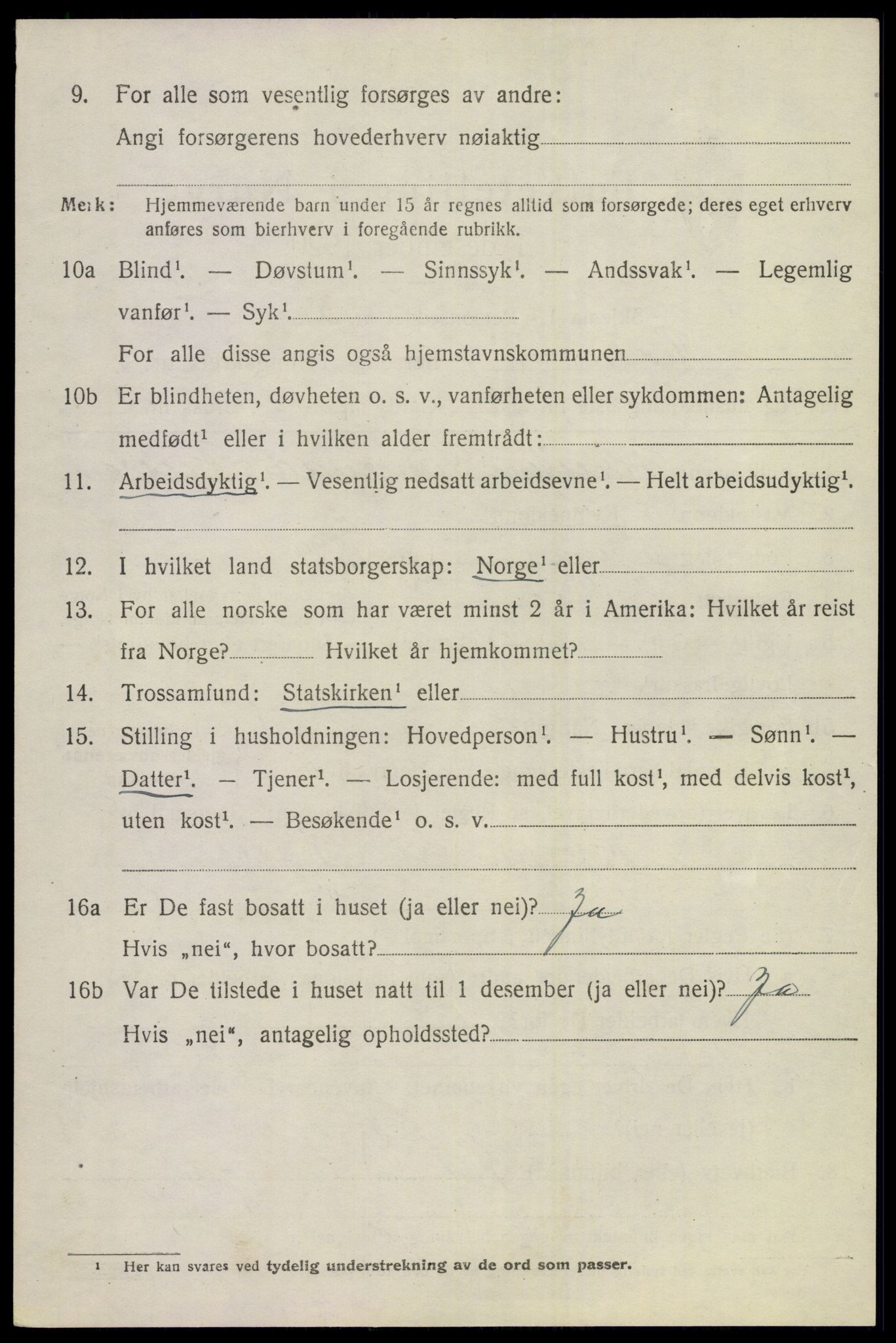 SAKO, 1920 census for Hole, 1920, p. 3546