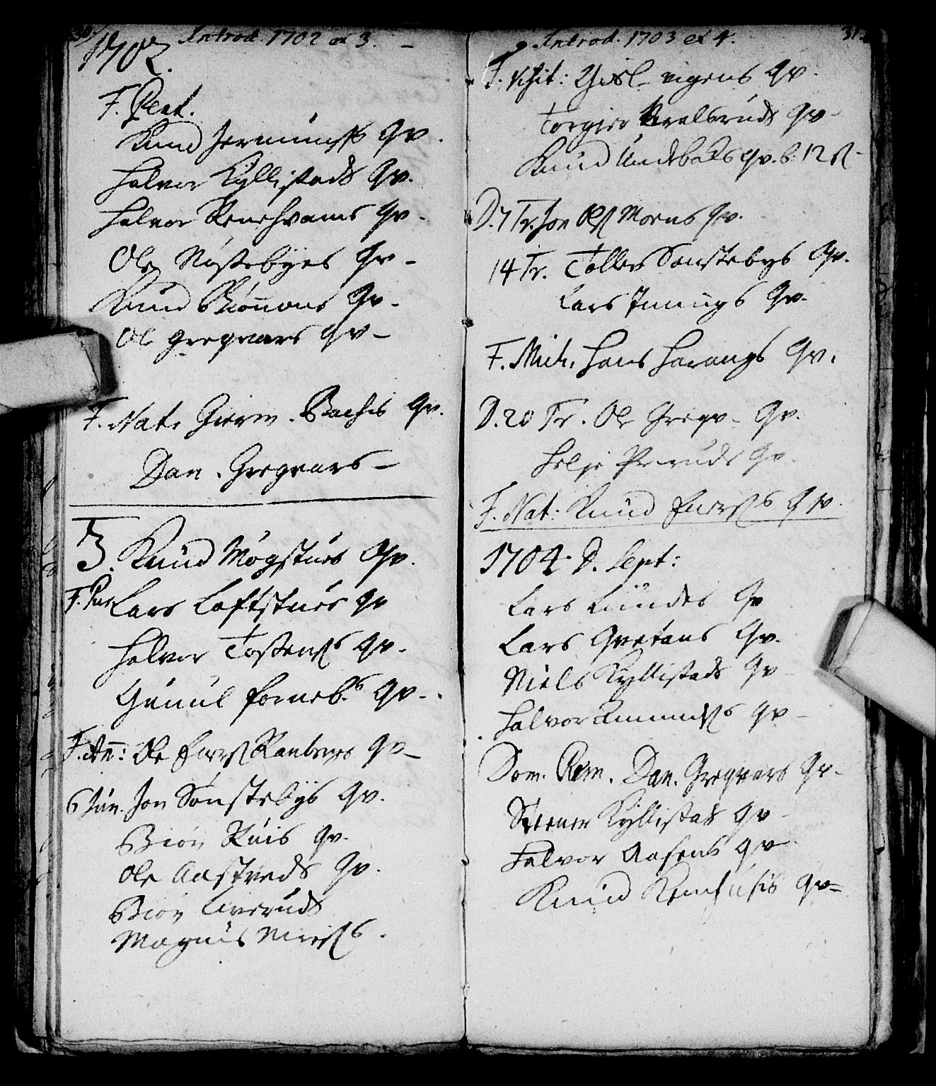 Nore kirkebøker, SAKO/A-238/F/Fc/L0001: Parish register (official) no. III 1, 1696-1714, p. 30-31