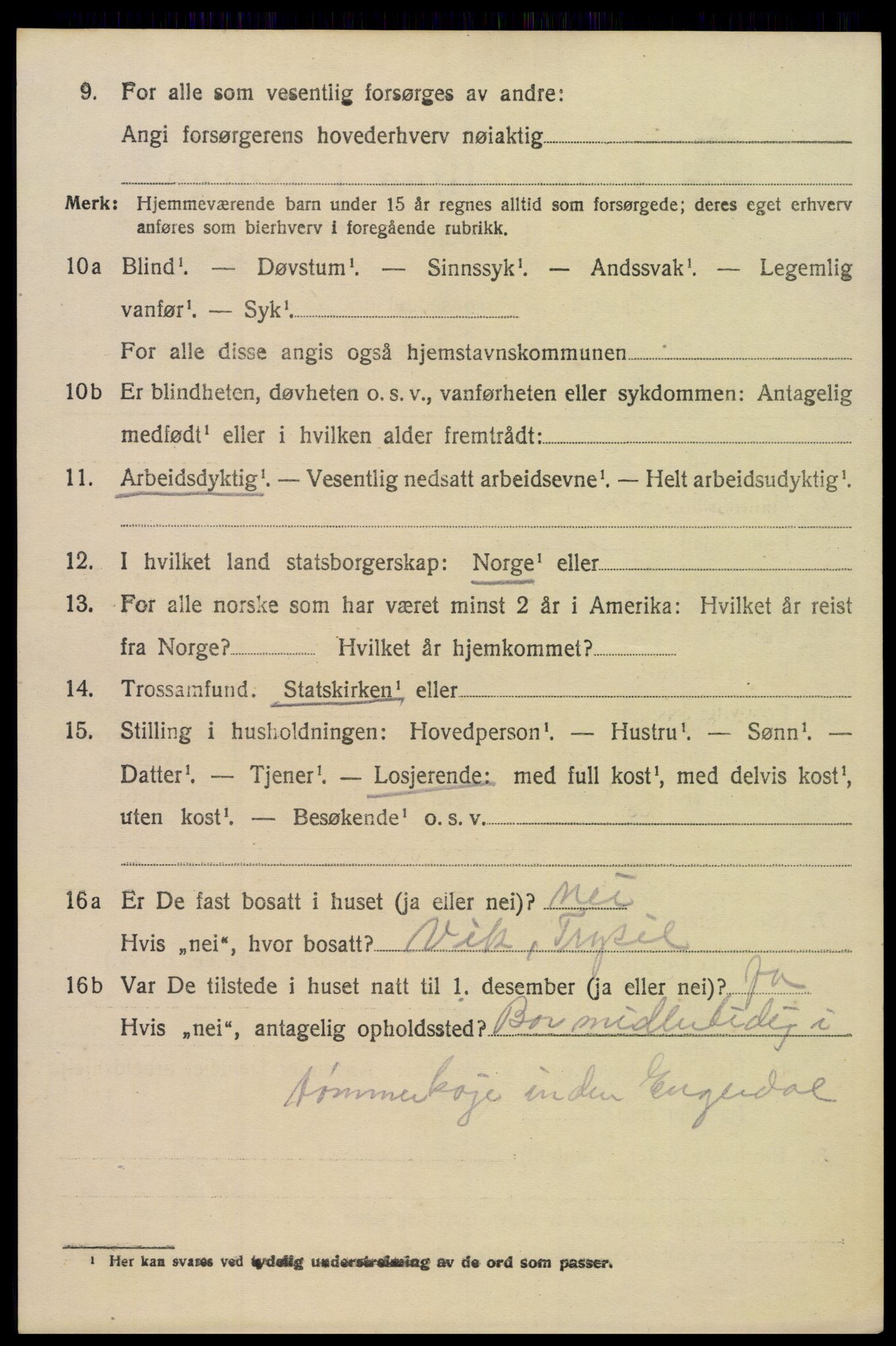 SAH, 1920 census for Engerdal, 1920, p. 1506