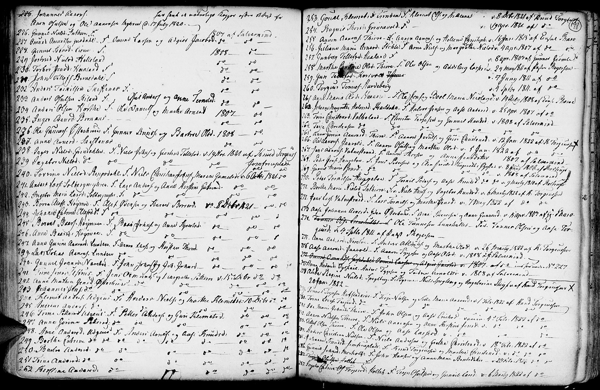 Hommedal sokneprestkontor, AV/SAK-1111-0023/F/Fa/Fab/L0002: Parish register (official) no. A 2 /1, 1741-1848, p. 198