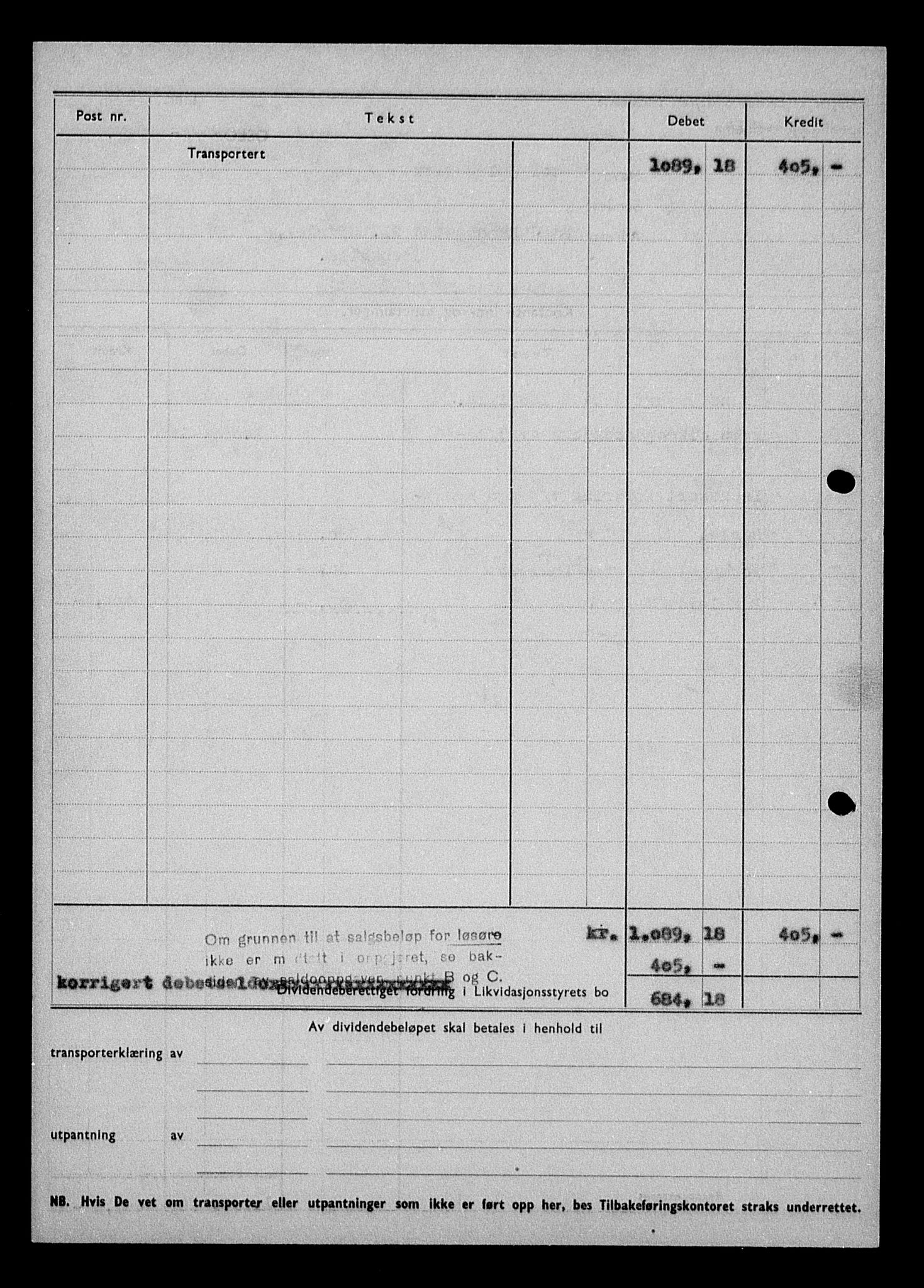 Justisdepartementet, Tilbakeføringskontoret for inndratte formuer, AV/RA-S-1564/H/Hc/Hcc/L0981: --, 1945-1947, p. 4