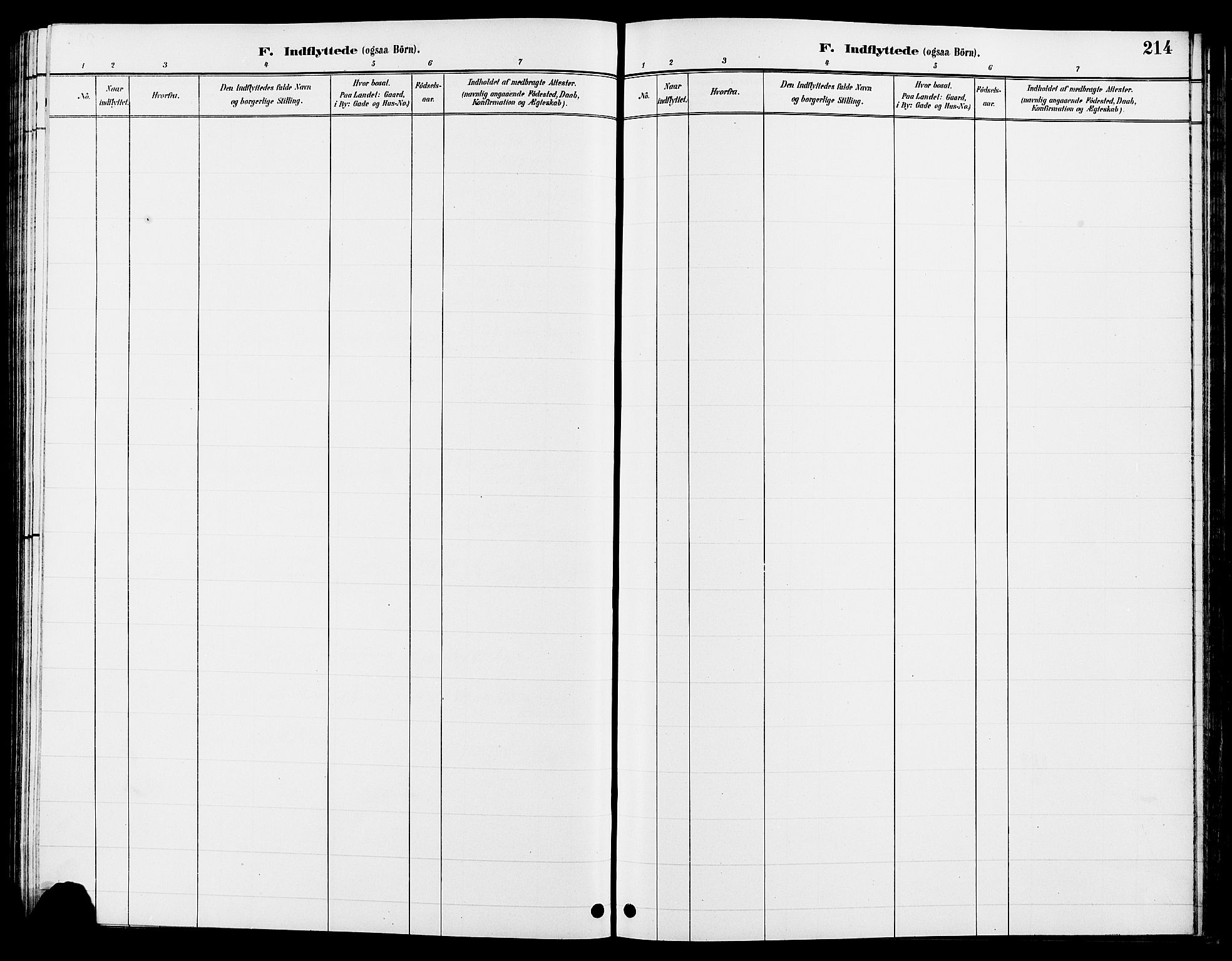 Tolga prestekontor, AV/SAH-PREST-062/L/L0008: Parish register (copy) no. 8, 1887-1912, p. 214