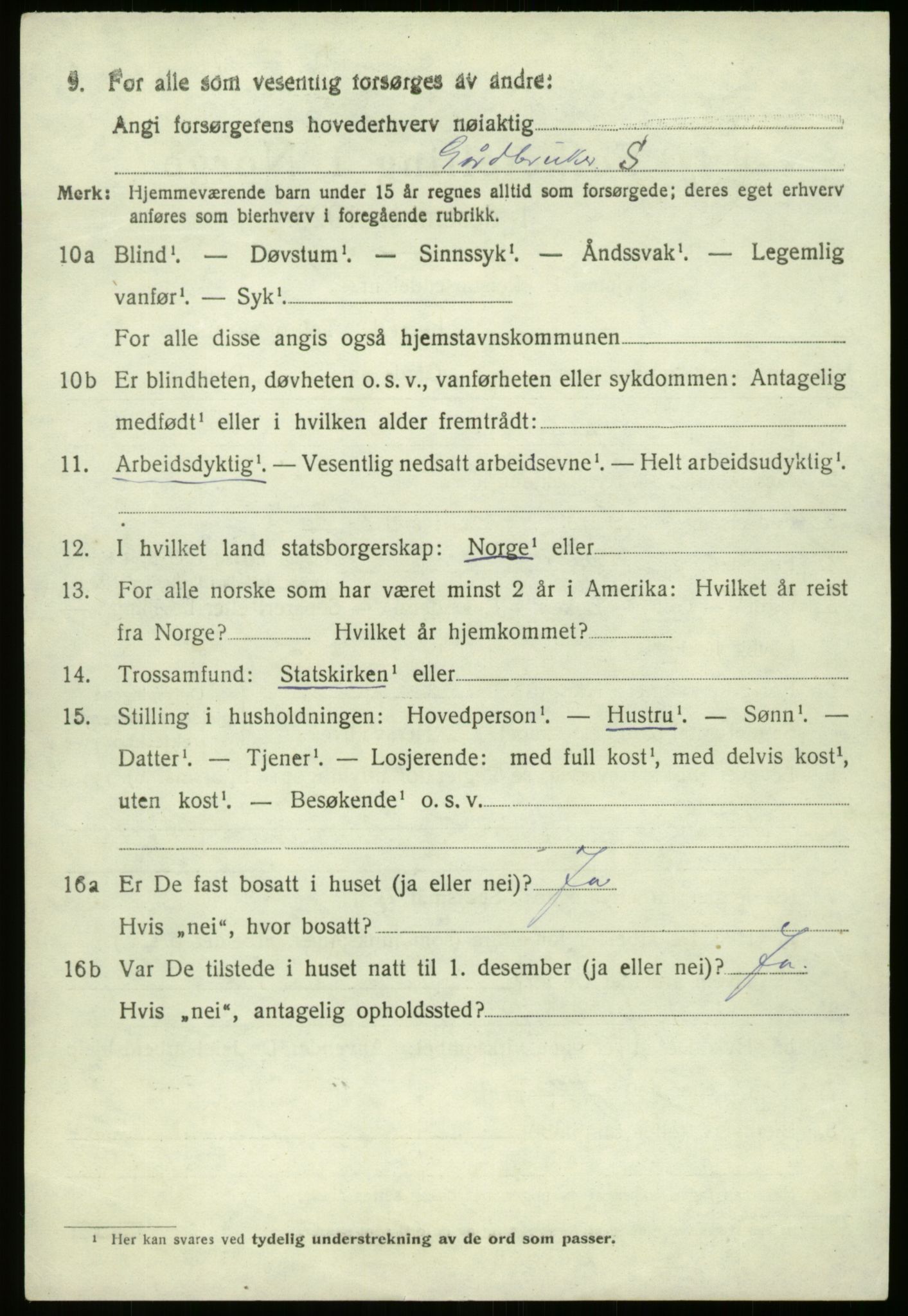 SAB, 1920 census for Bremanger, 1920, p. 3529