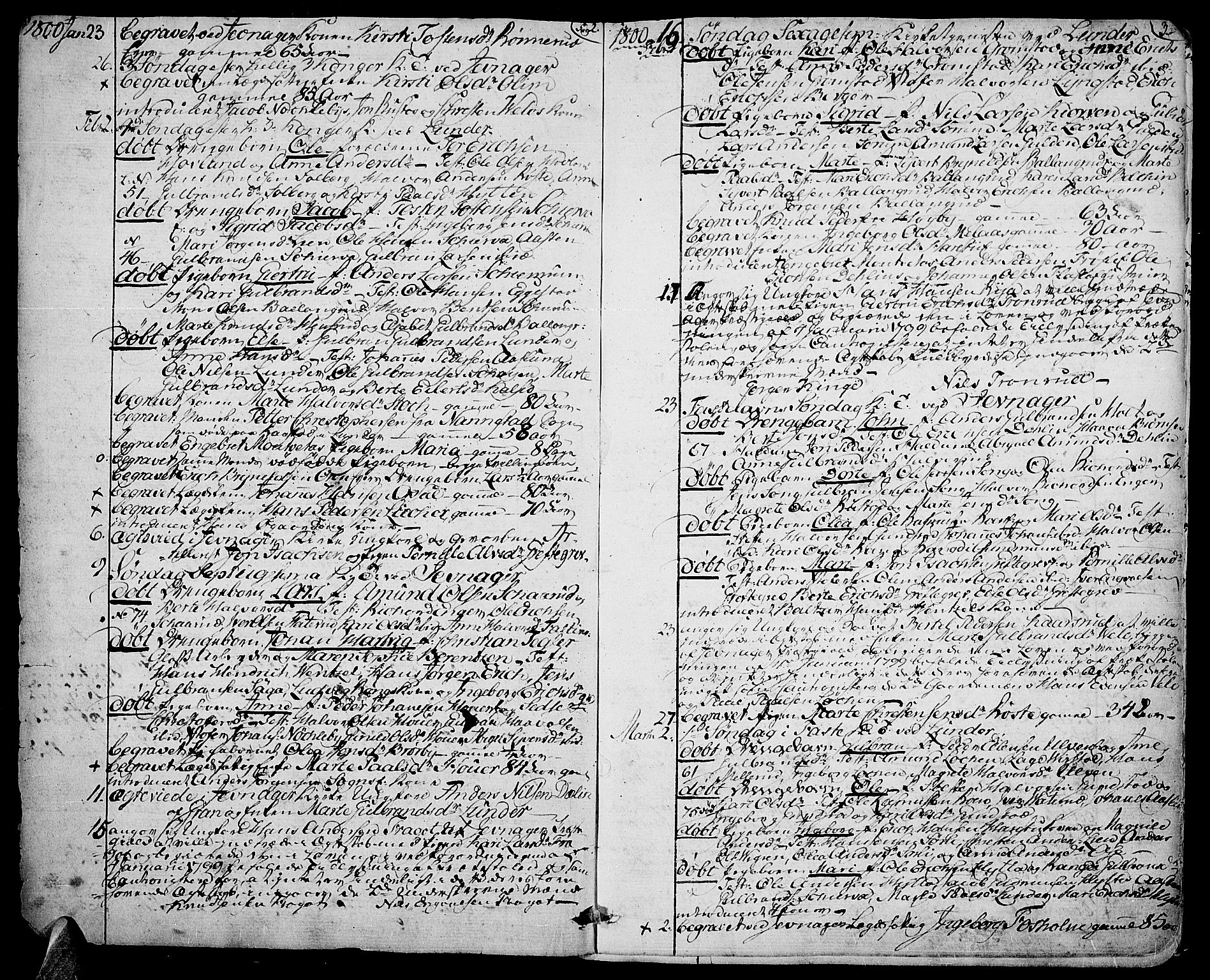 Jevnaker prestekontor, AV/SAH-PREST-116/H/Ha/Haa/L0004: Parish register (official) no. 4, 1800-1861, p. 2-3