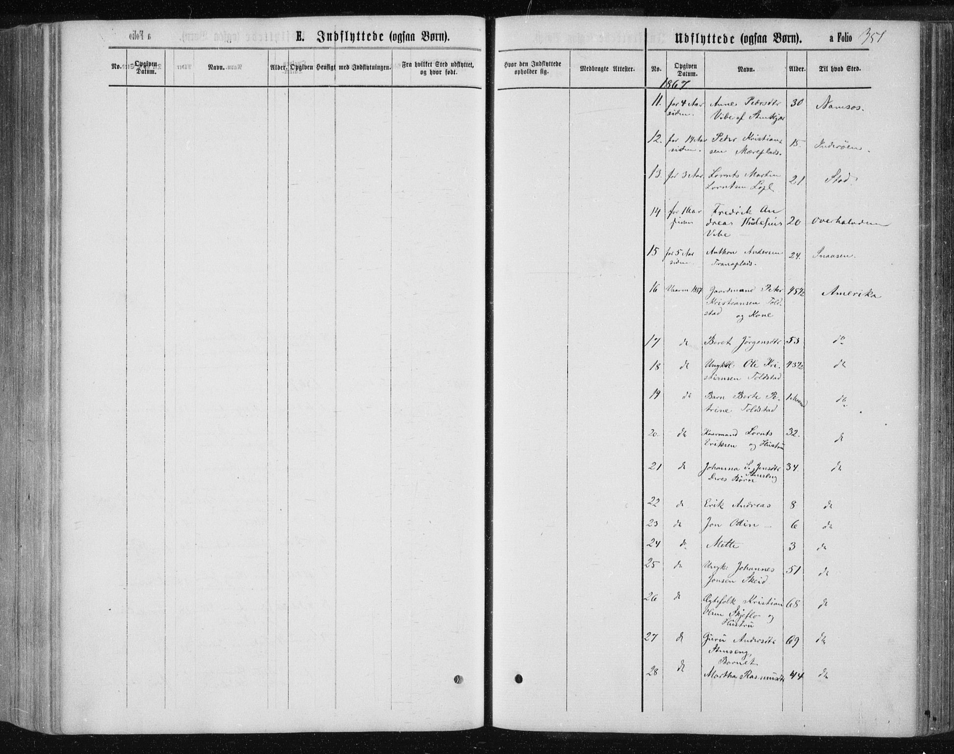 Ministerialprotokoller, klokkerbøker og fødselsregistre - Nord-Trøndelag, SAT/A-1458/735/L0345: Parish register (official) no. 735A08 /1, 1863-1872, p. 351