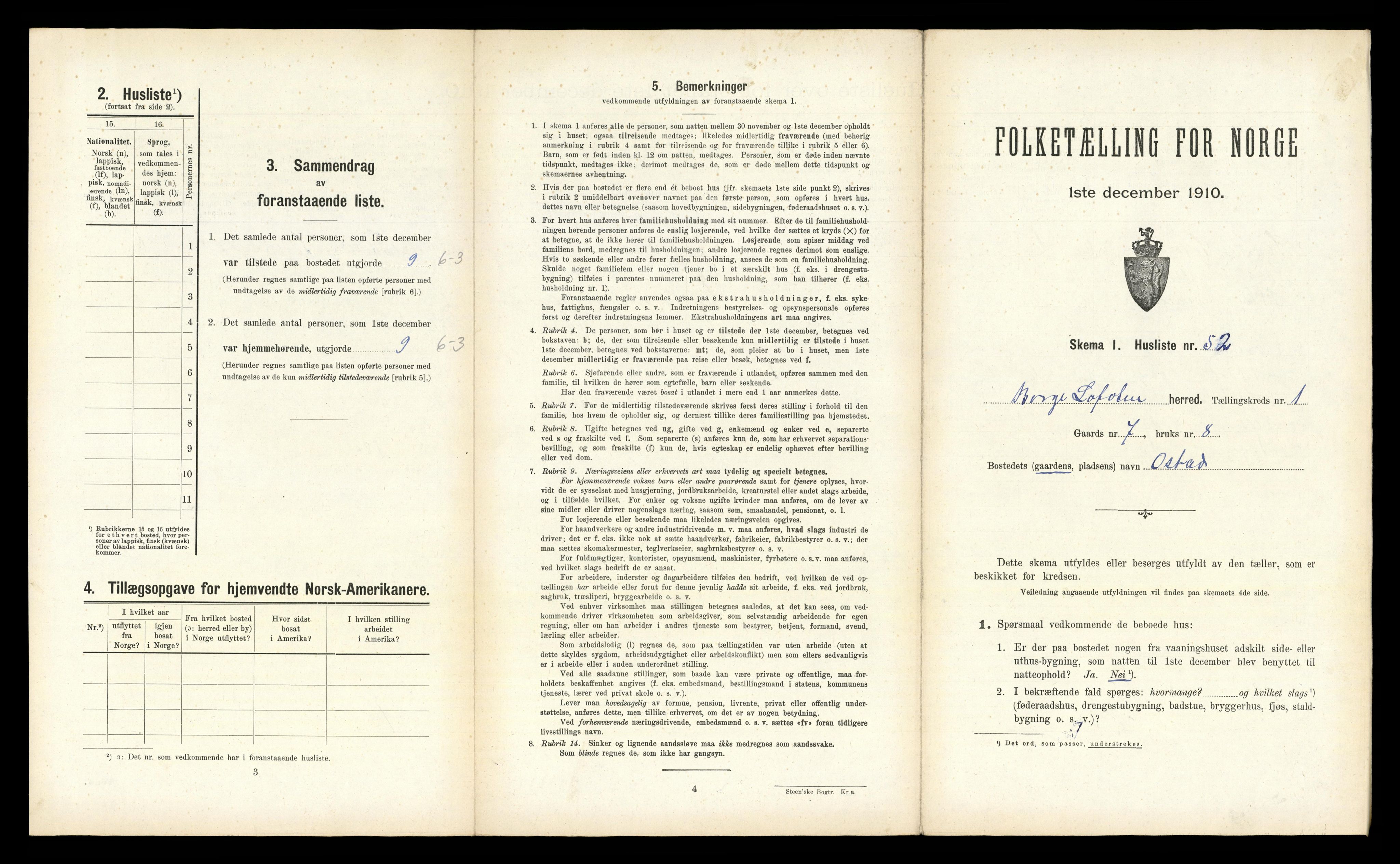 RA, 1910 census for Borge, 1910, p. 159