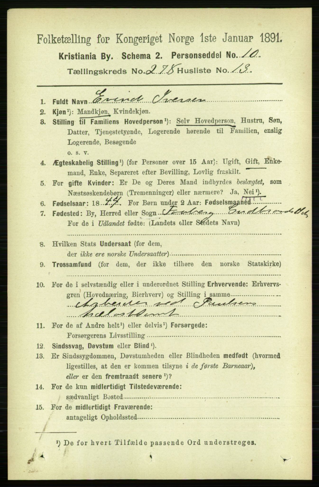 RA, 1891 census for 0301 Kristiania, 1891, p. 169058