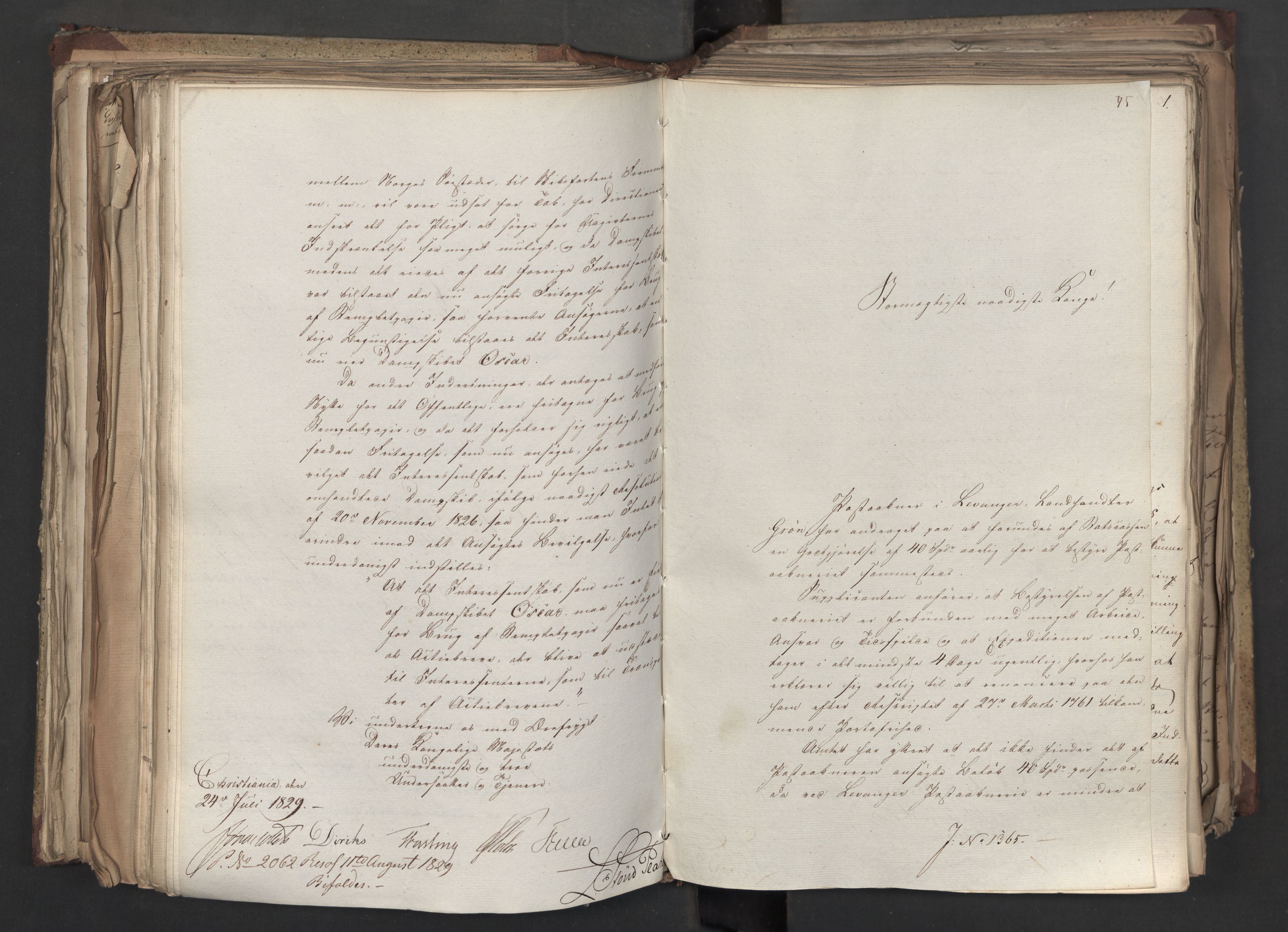 Statsrådsavdelingen i Stockholm, AV/RA-S-1003/D/Da/L0060: Regjeringsinnstillinger nr. 1276-1500, 1829, p. 340