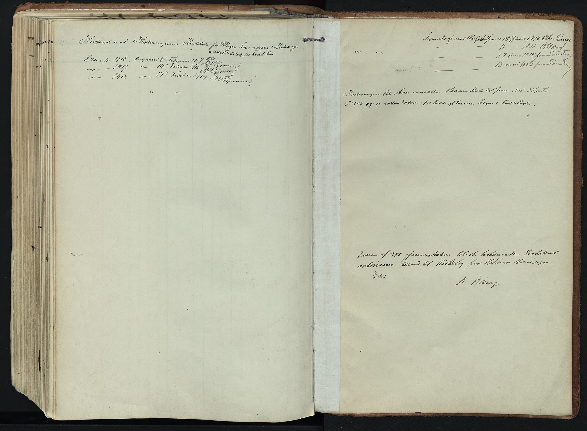Hedrum kirkebøker, SAKO/A-344/F/Fa/L0010: Parish register (official) no. I 10, 1904-1918