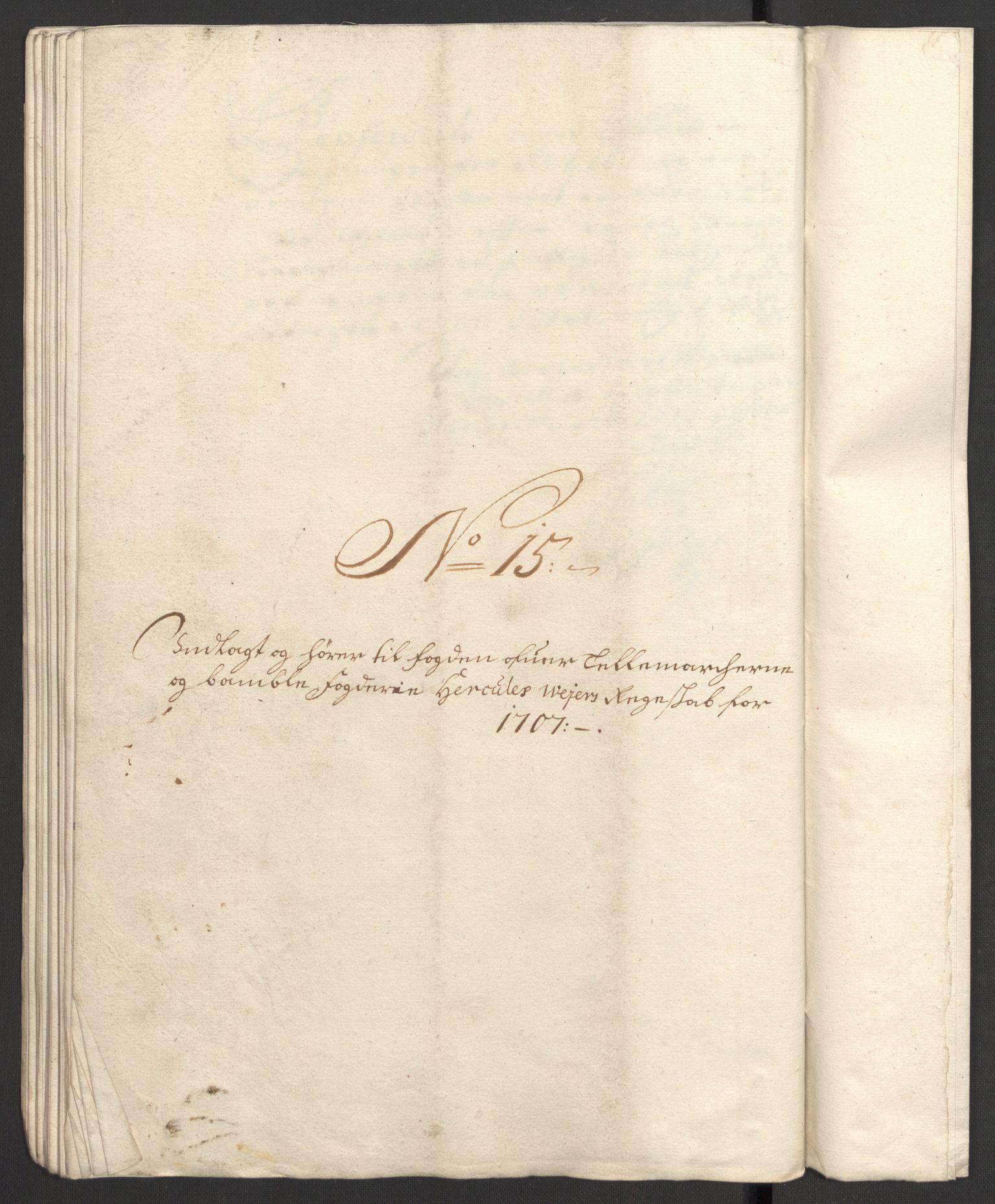 Rentekammeret inntil 1814, Reviderte regnskaper, Fogderegnskap, AV/RA-EA-4092/R36/L2117: Fogderegnskap Øvre og Nedre Telemark og Bamble, 1707, p. 487