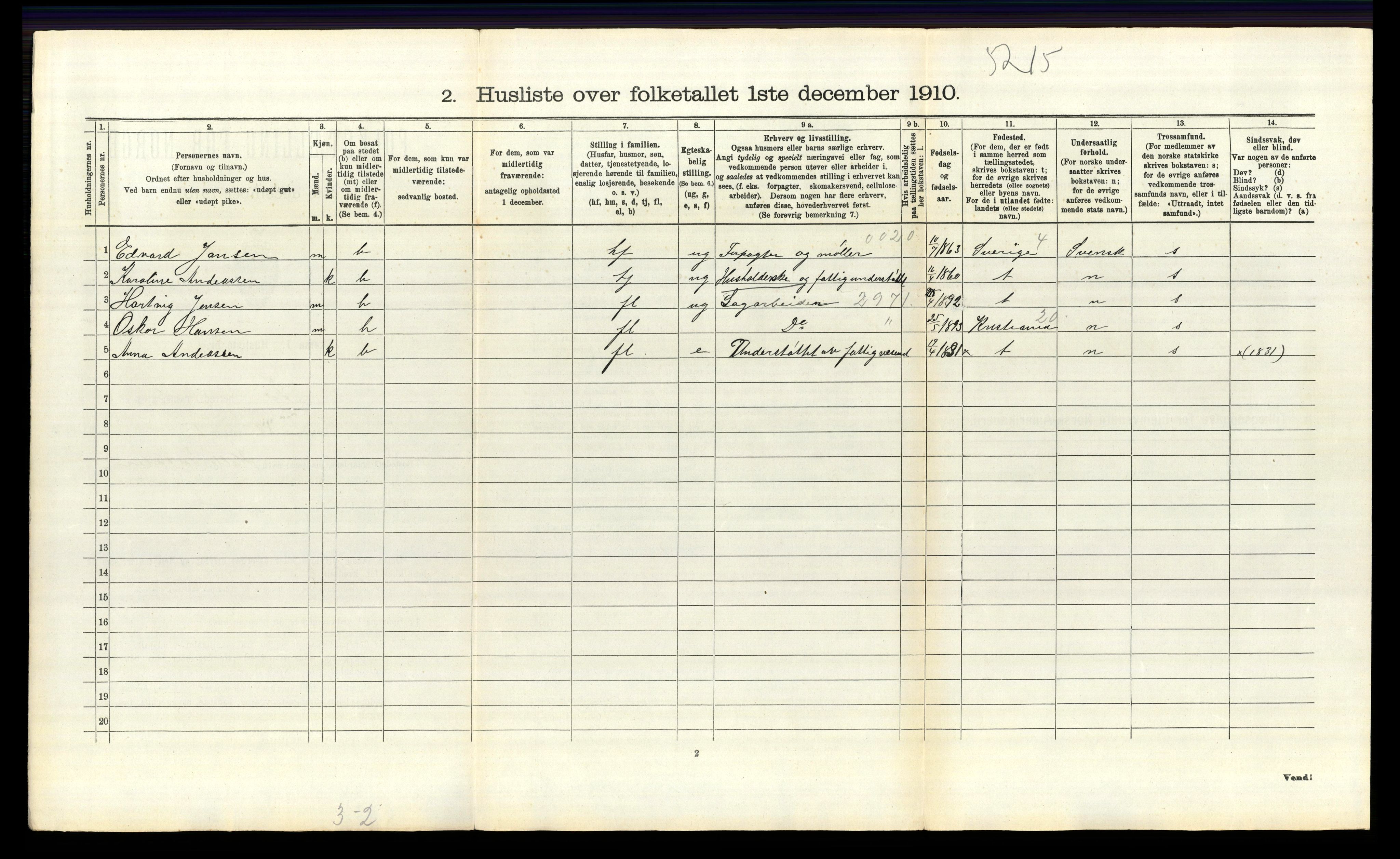 RA, 1910 census for Idd, 1910, p. 1369