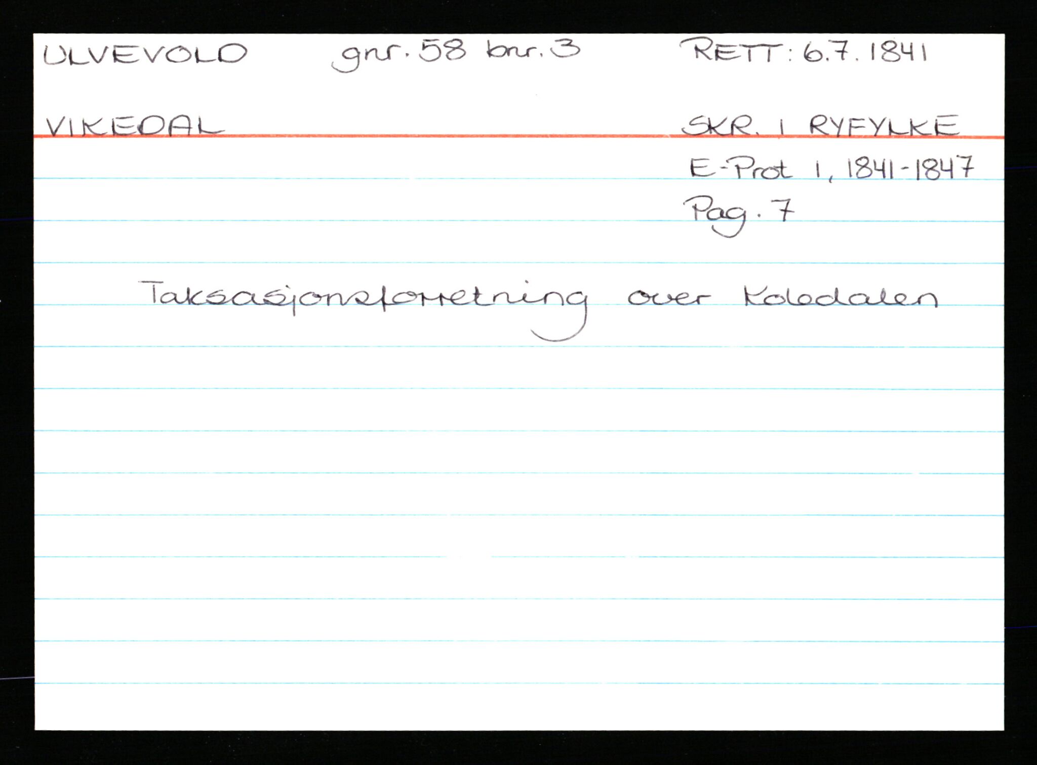 Statsarkivet i Stavanger, AV/SAST-A-101971/03/Y/Ym/L0063: Åstedskort sortert etter gårdsnavn: Tørsdal - Utstein kloster, 1600-1950, p. 399