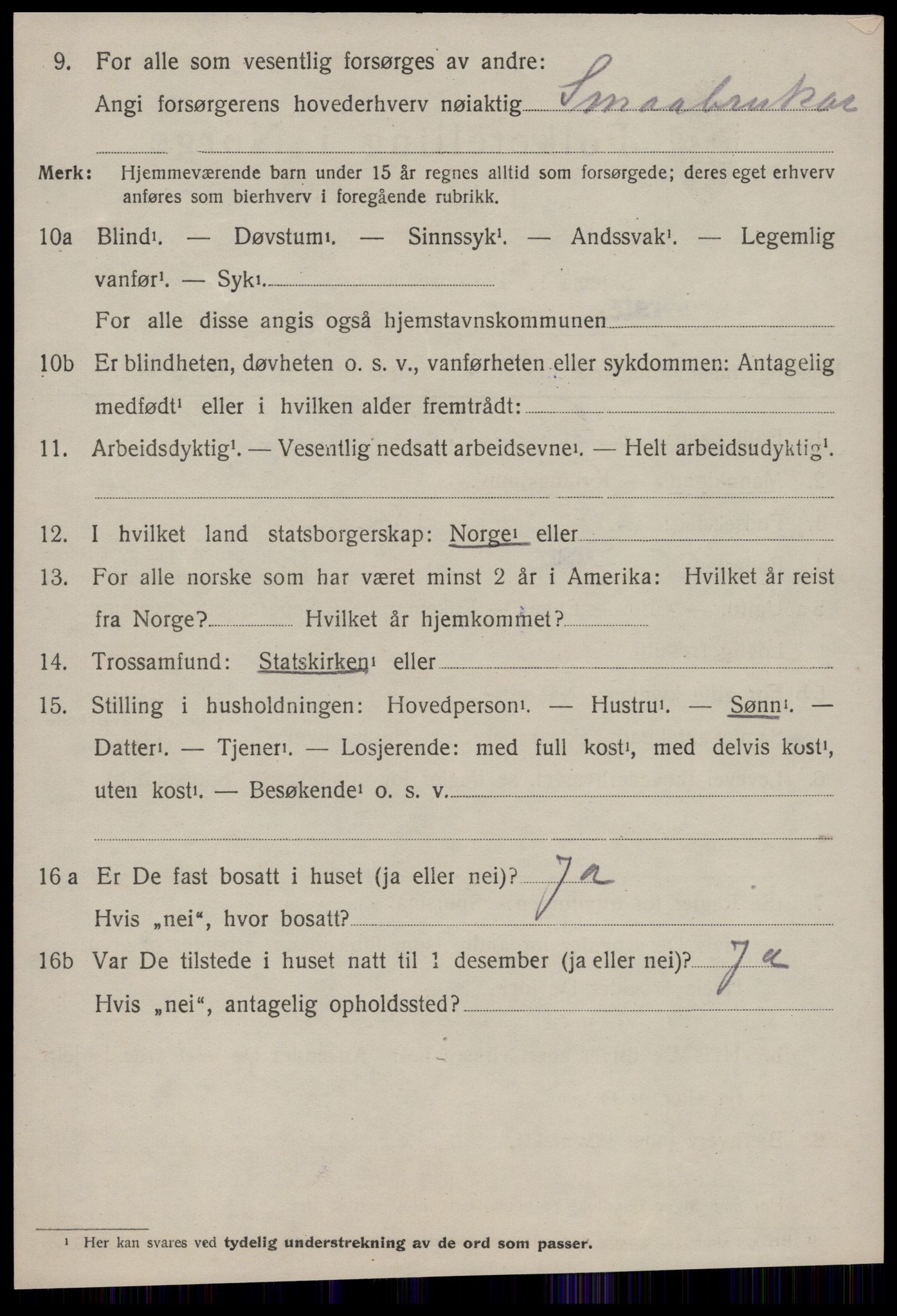 SAT, 1920 census for Ørsta, 1920, p. 6851