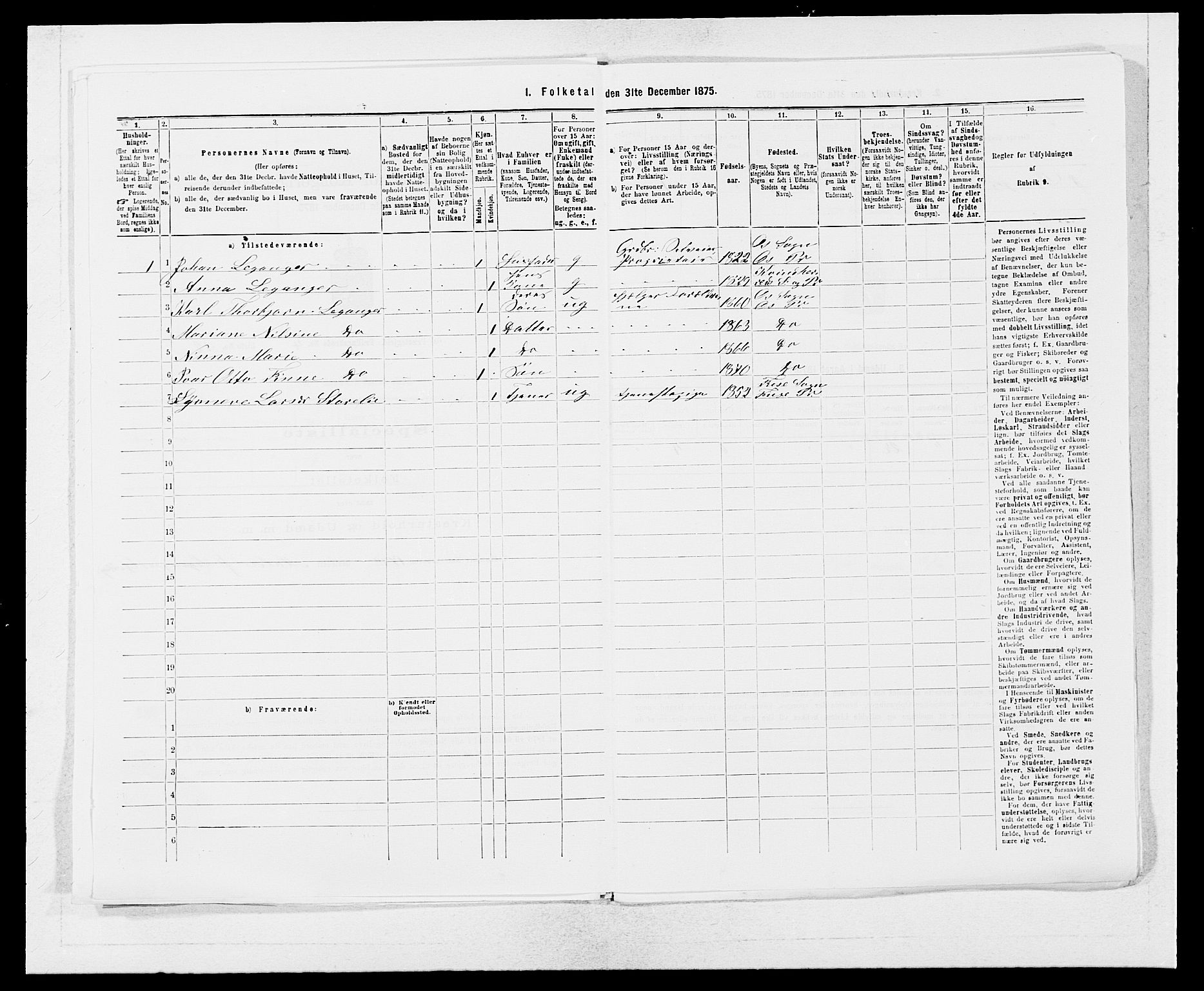 SAB, 1875 census for 1243P Os, 1875, p. 607