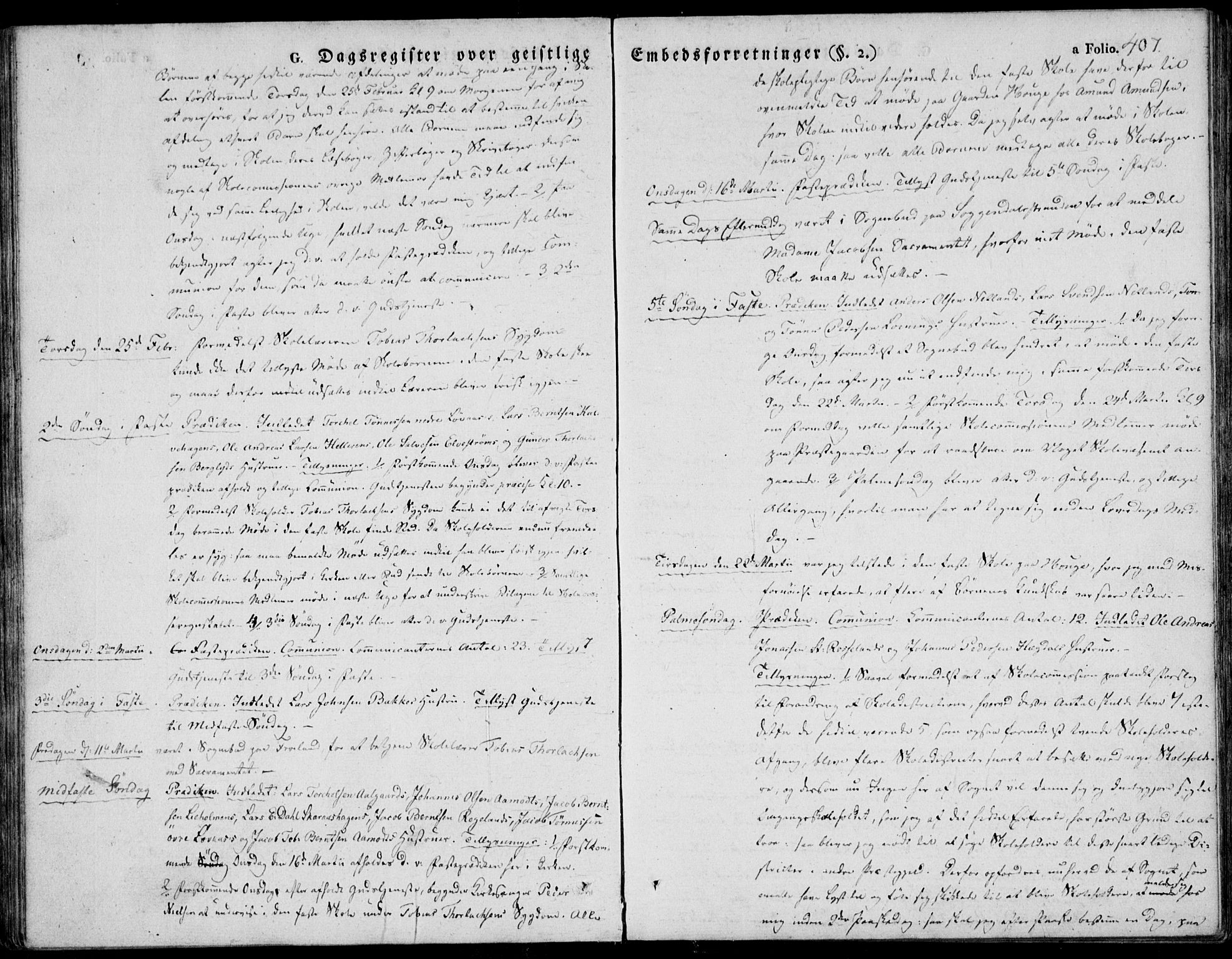 Sokndal sokneprestkontor, AV/SAST-A-101808: Parish register (official) no. A 7.2, 1826-1842, p. 407