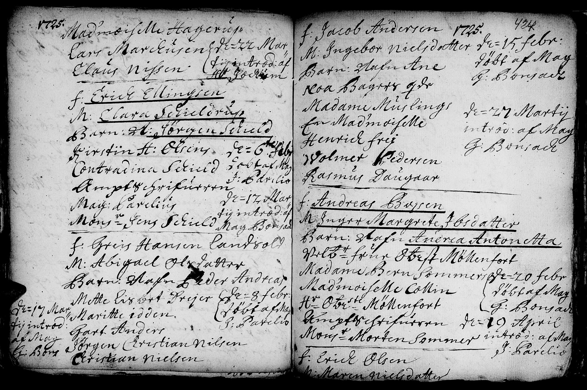 Ministerialprotokoller, klokkerbøker og fødselsregistre - Sør-Trøndelag, SAT/A-1456/601/L0035: Parish register (official) no. 601A03, 1713-1728, p. 424