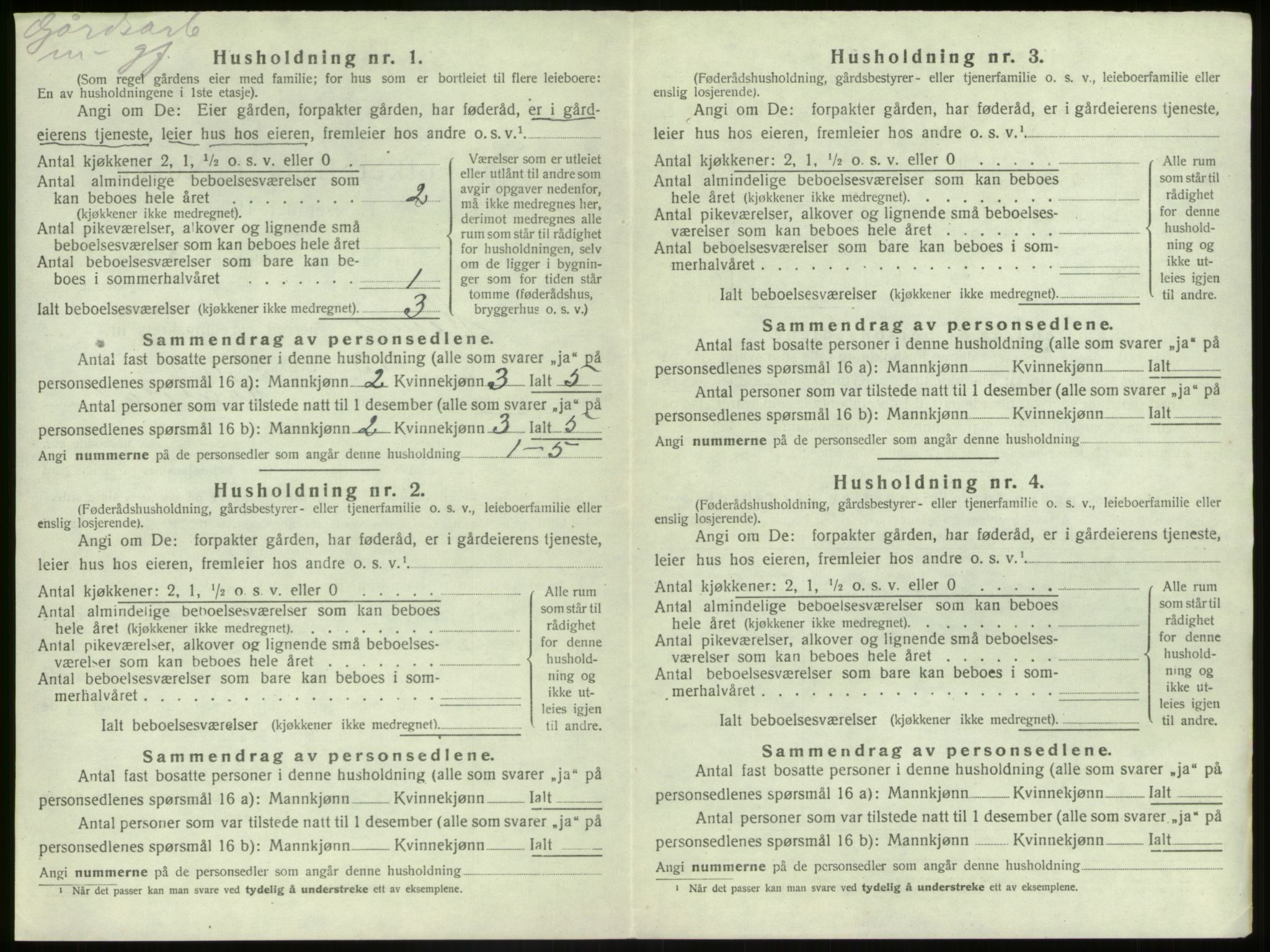 SAB, 1920 census for Kinn, 1920, p. 1402