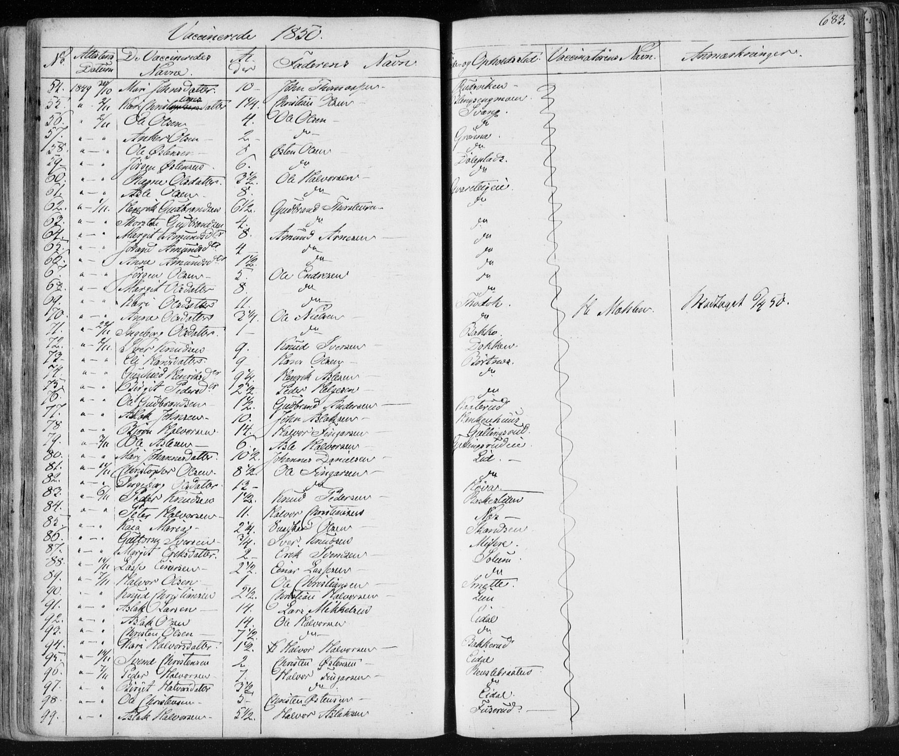 Nes kirkebøker, AV/SAKO-A-236/F/Fa/L0009: Parish register (official) no. 9, 1834-1863, p. 683