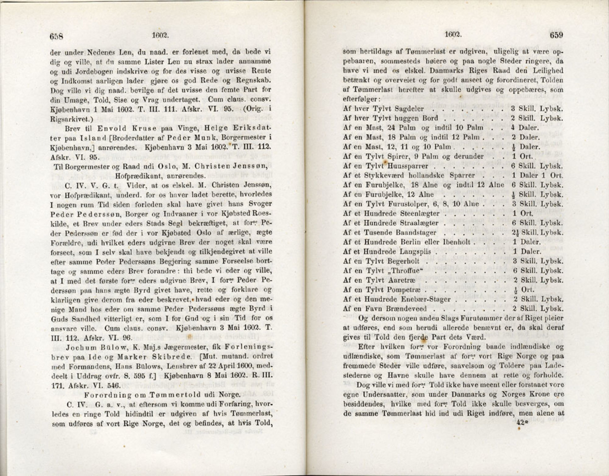 Publikasjoner utgitt av Det Norske Historiske Kildeskriftfond, PUBL/-/-/-: Norske Rigs-Registranter, bind 3, 1588-1602, p. 658-659