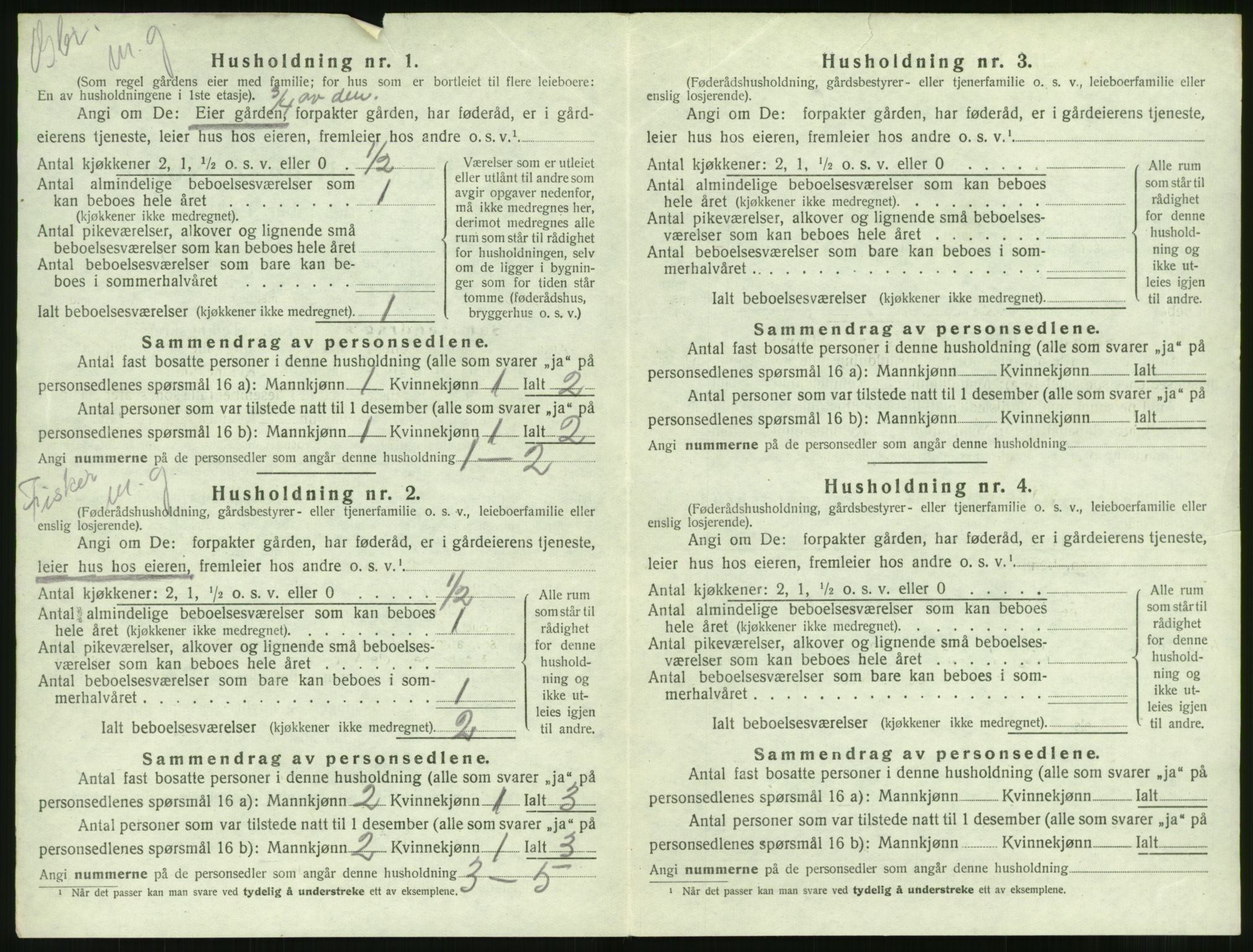 SAT, 1920 census for Borgund, 1920, p. 333